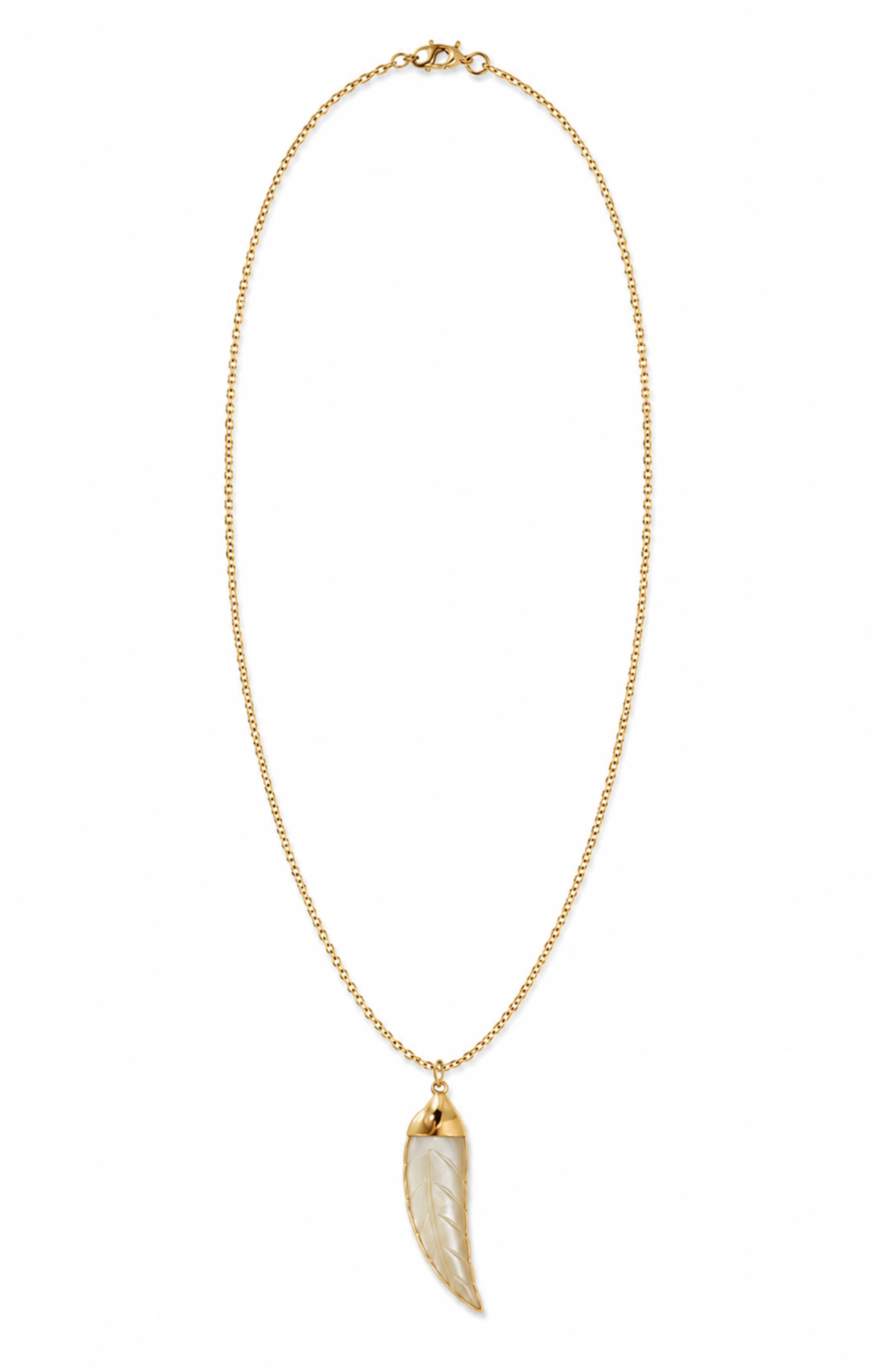 Vuelta Moonstone Leaf Pendant Necklace