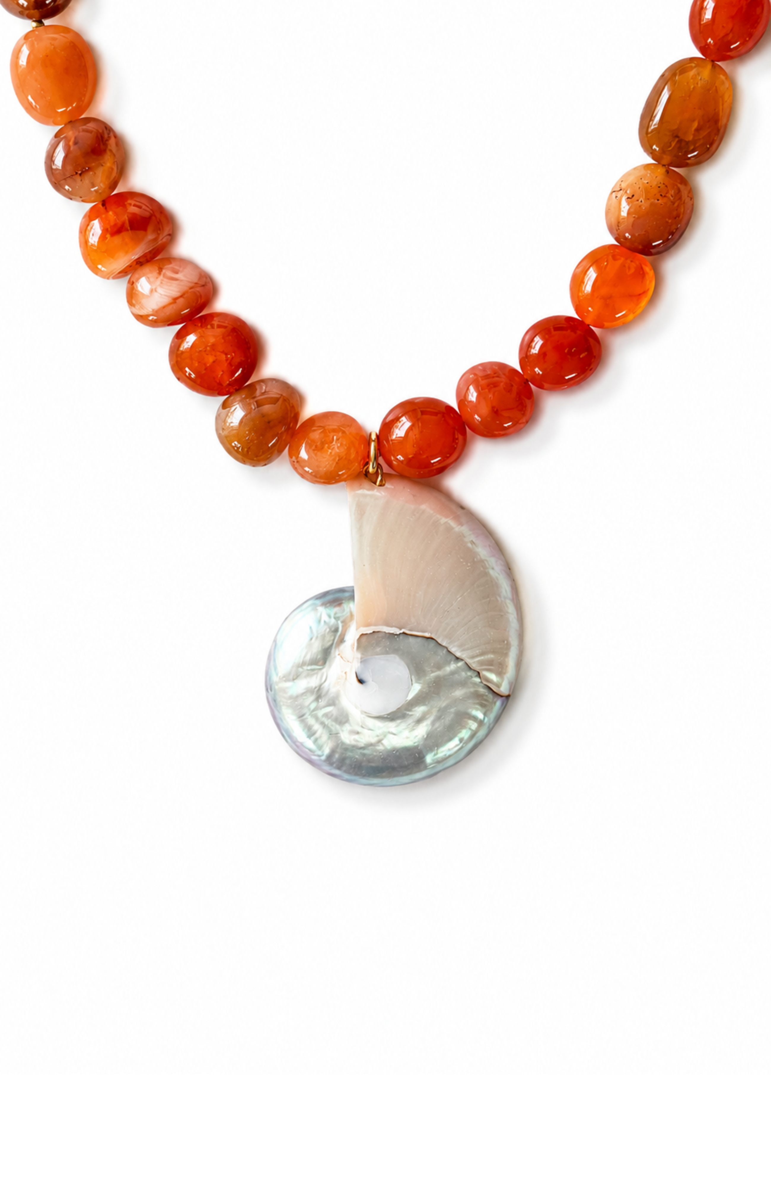 Aurelia Red Botswana Agate Necklace