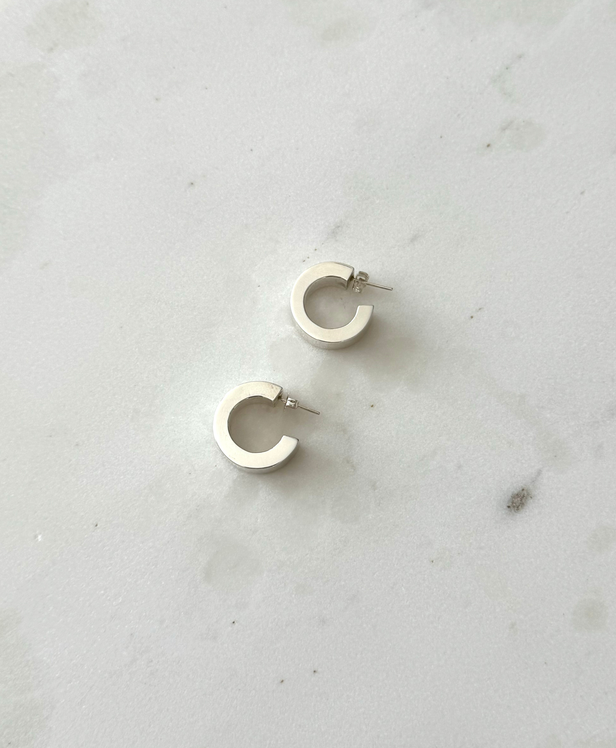 Nedi Sterling Silver Hoop Earrings
