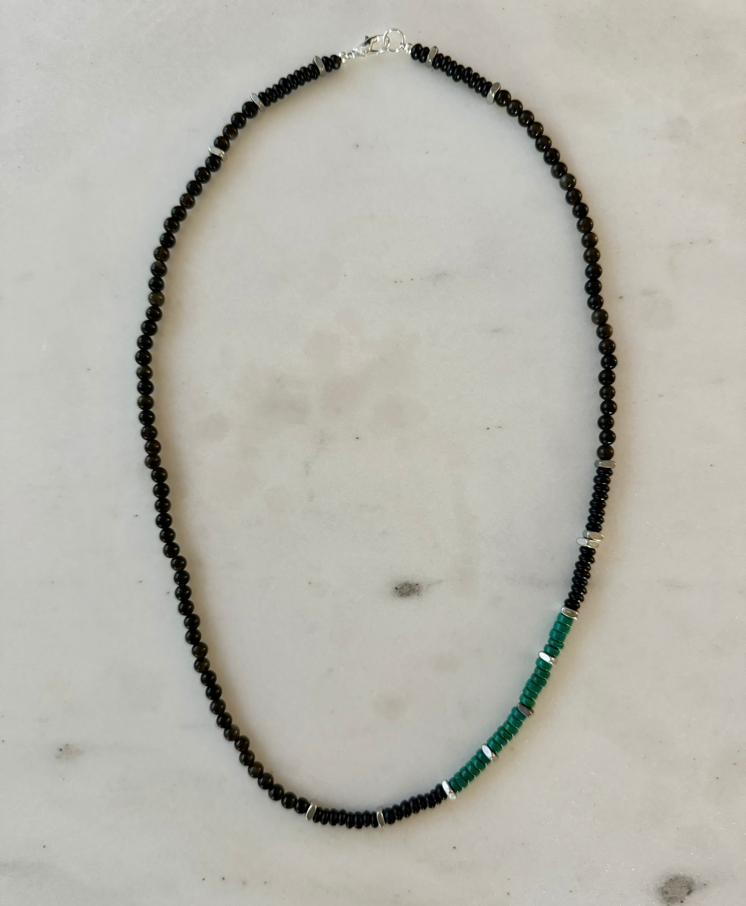 Dario Black Onyx Turquoise Necklace