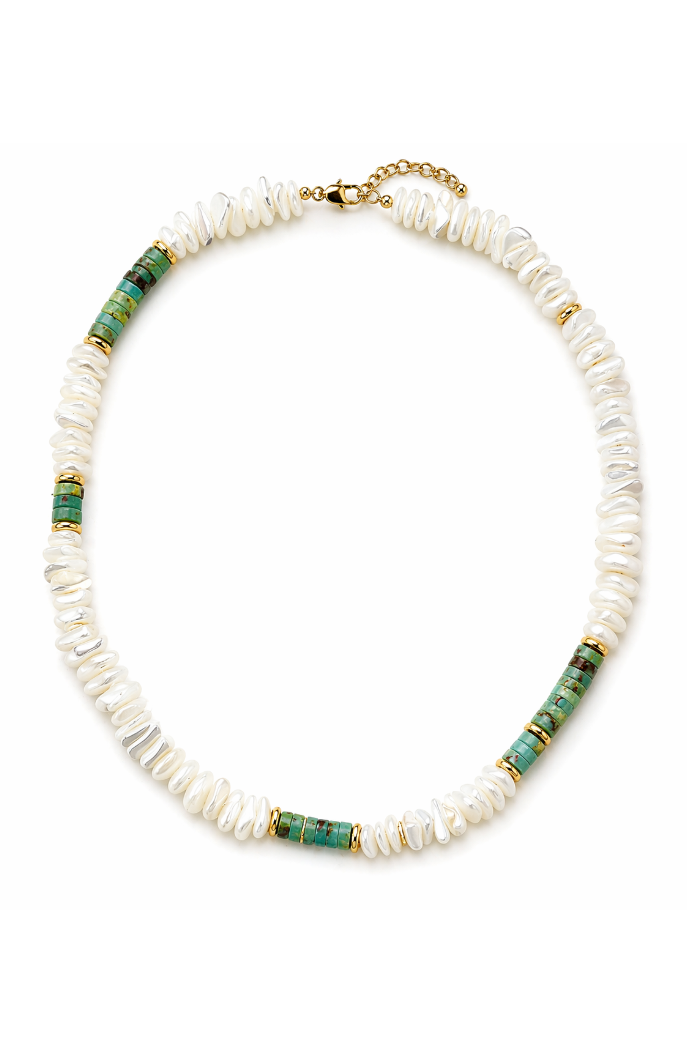 Esfuma Mother of Pearl Turquoise Anklet/Necklace