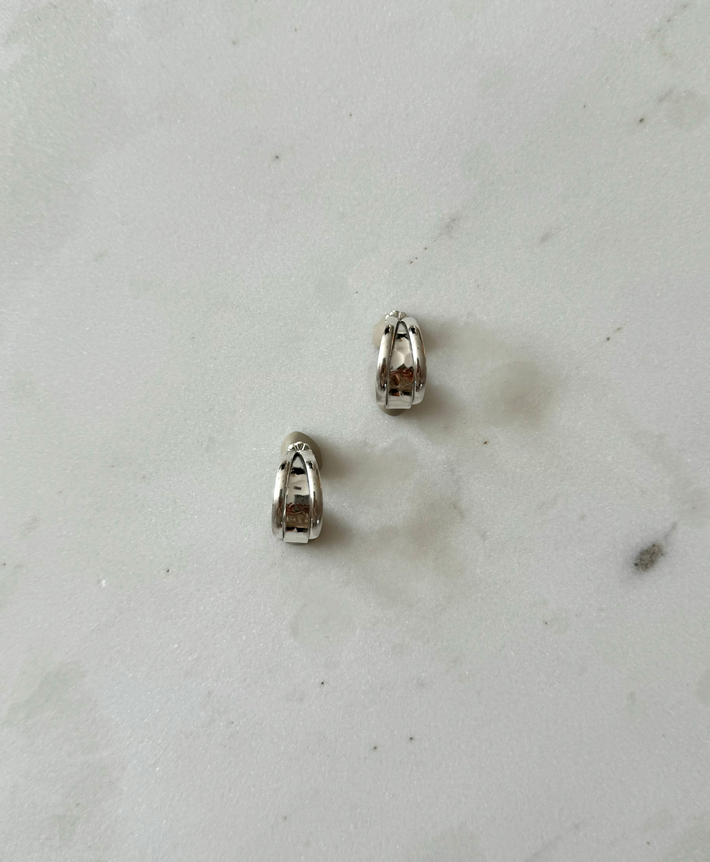 Cazzu Sterling Silver Double Hoop Earrings