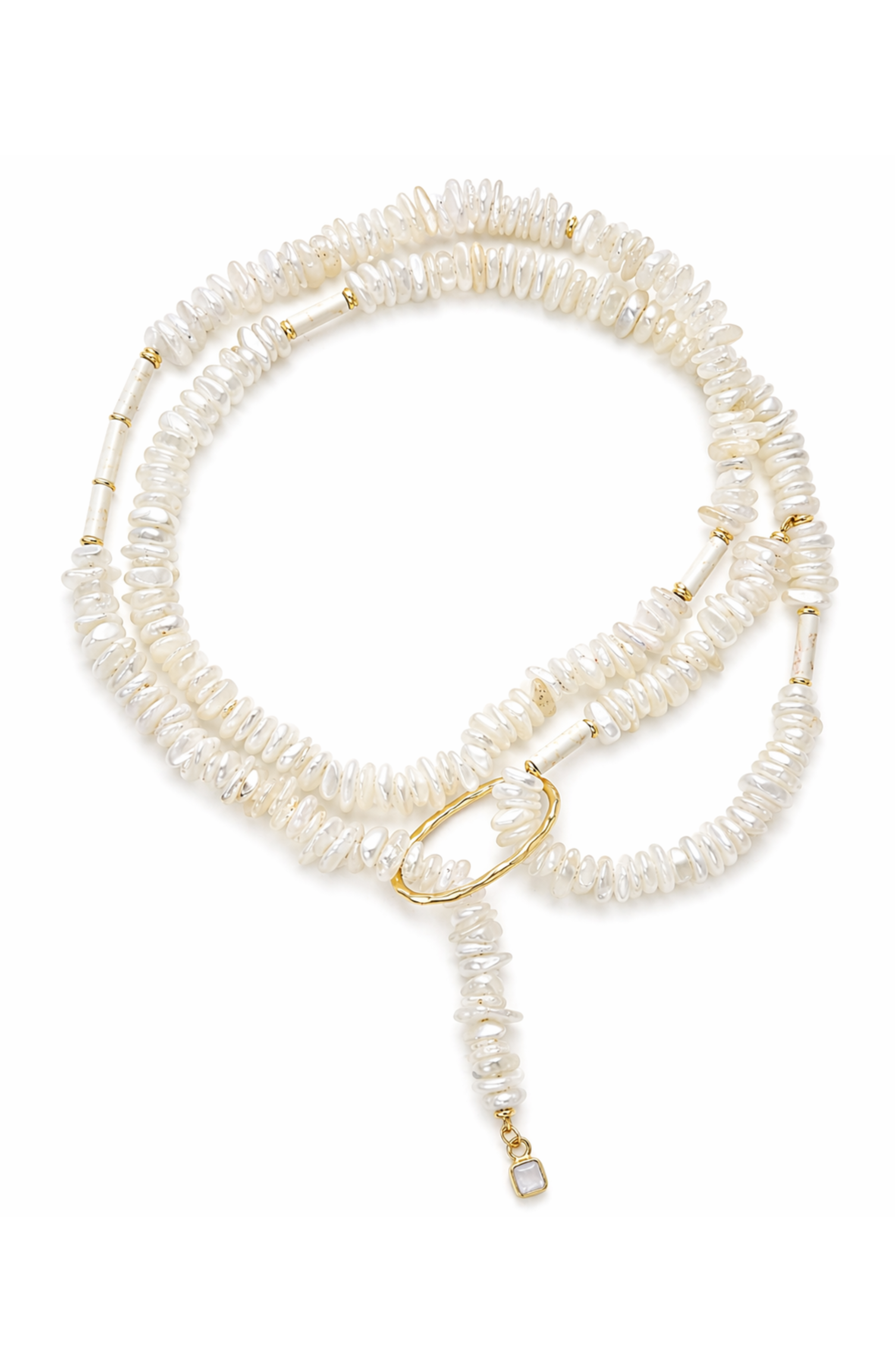 Lunix Moonstone Lariat Necklace