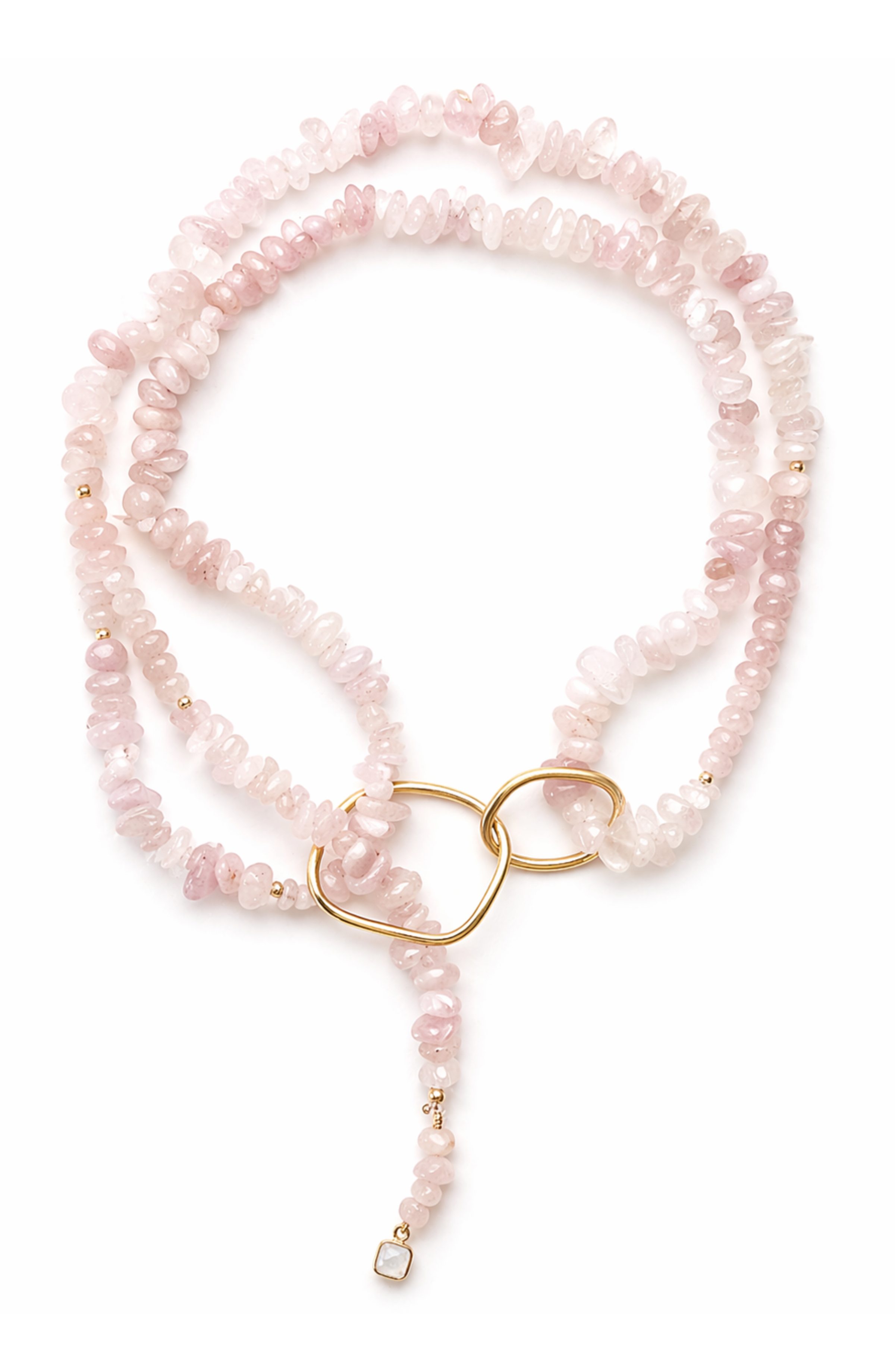 Romanz Rose Quartz Lariat Necklace