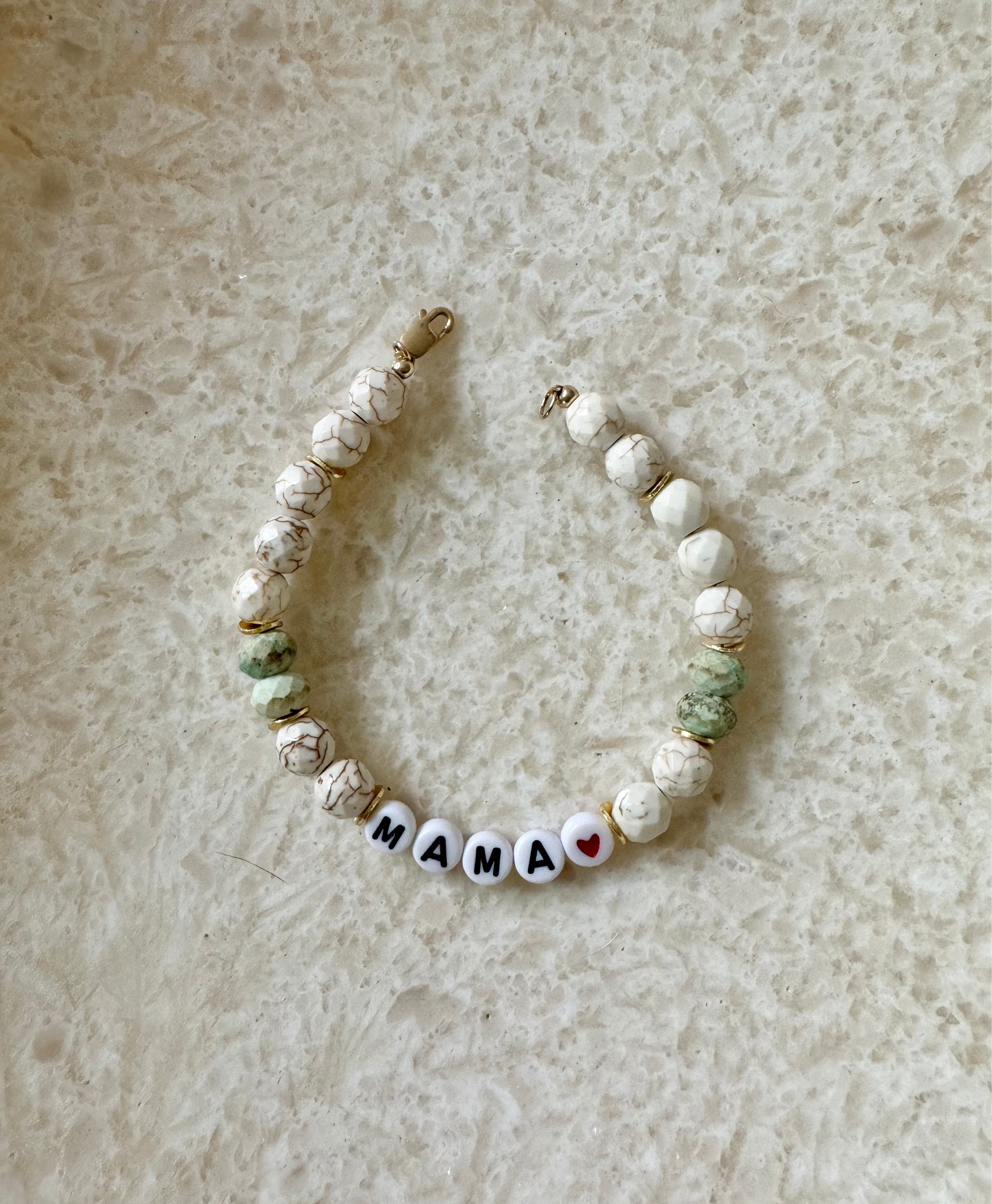 Mother's White Turquoise Bracelet