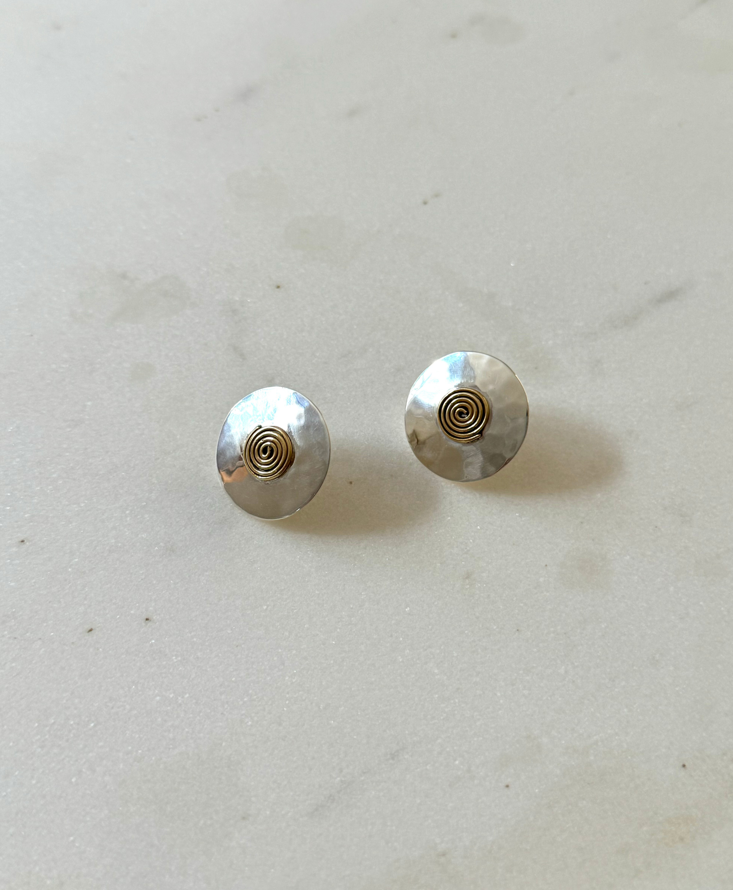 Farah Sterling Silver Gold Vermeil Stud Earrings