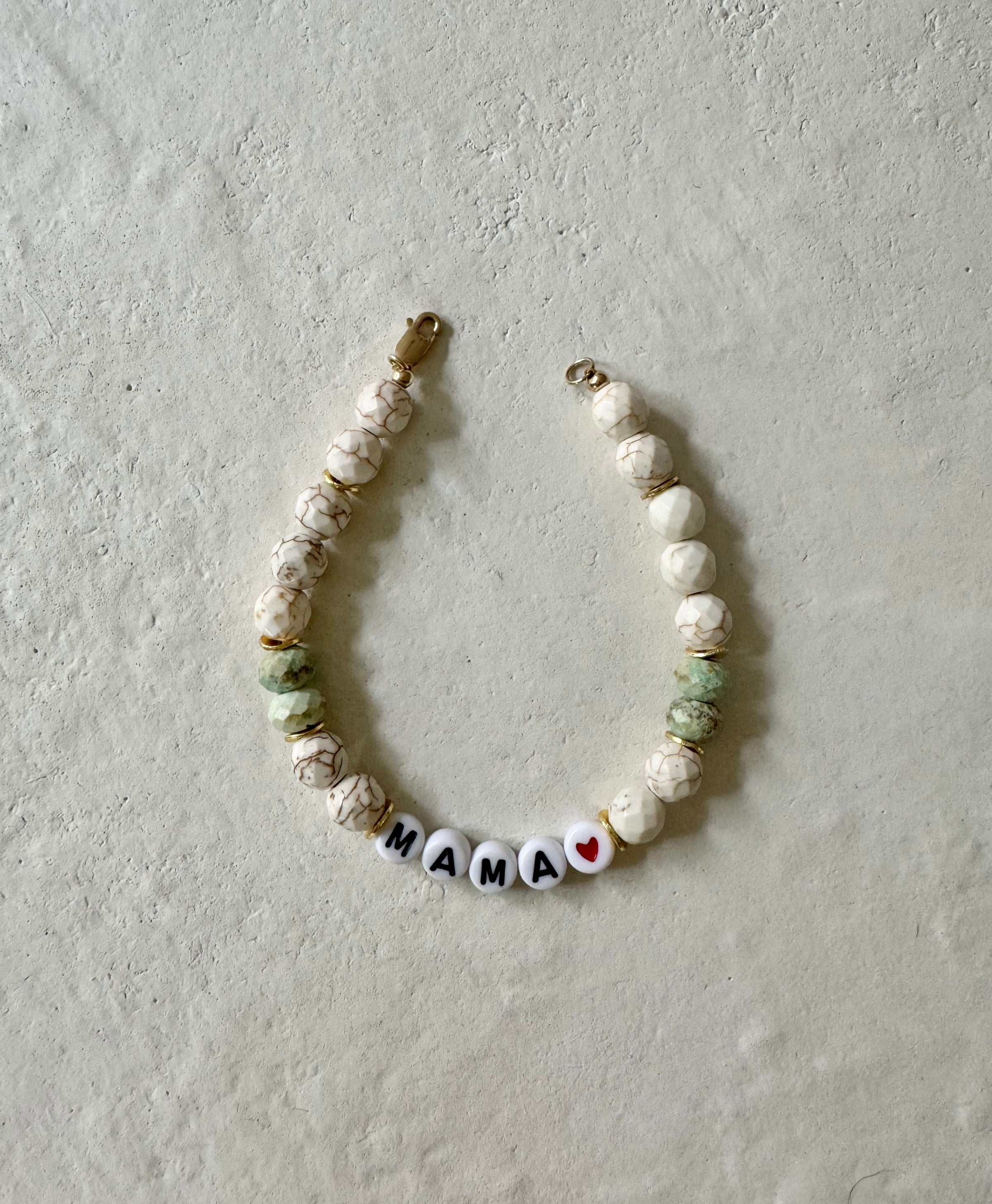 Mother's White Turquoise Bracelet