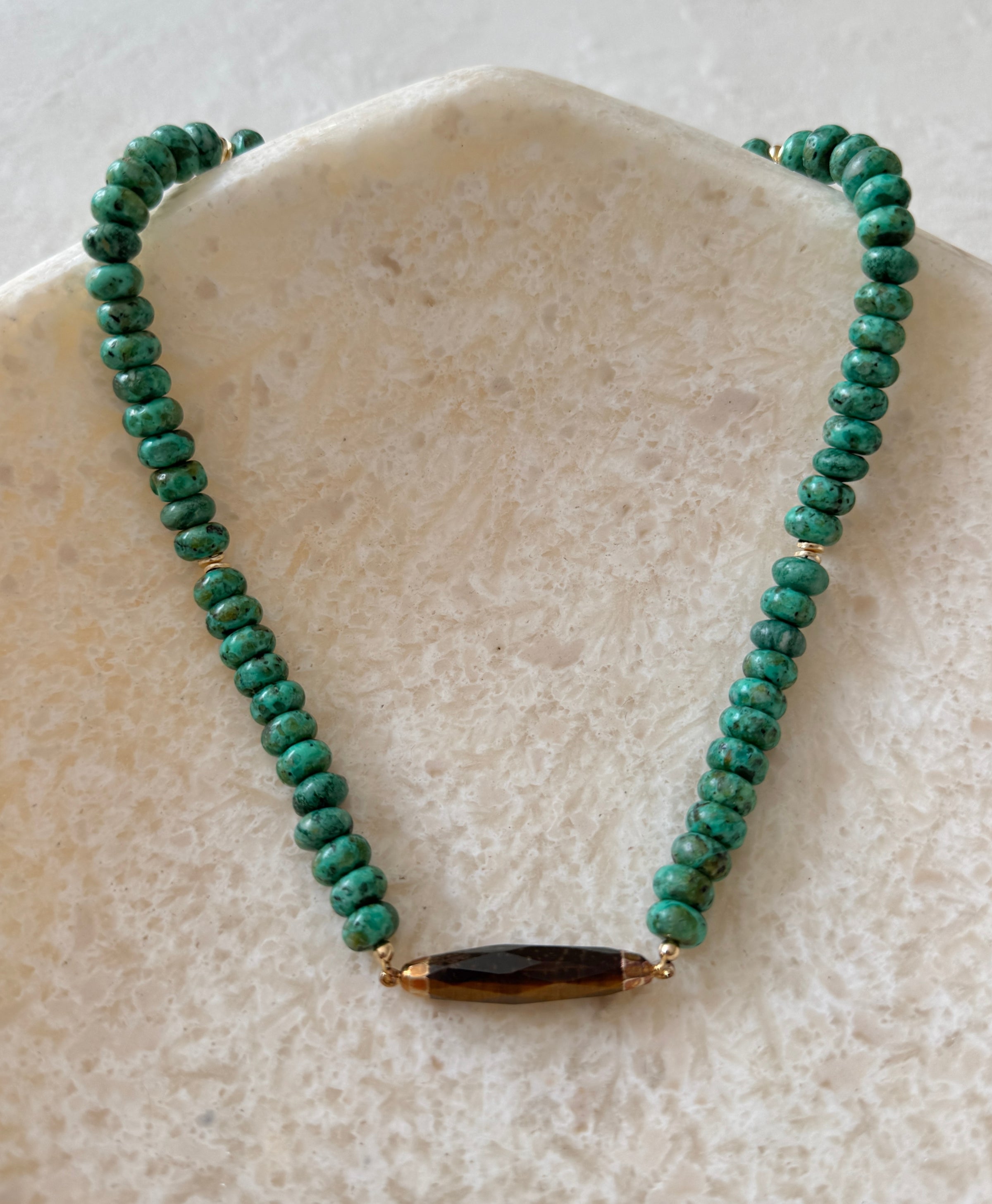 Nela Turquoise Bar Necklace