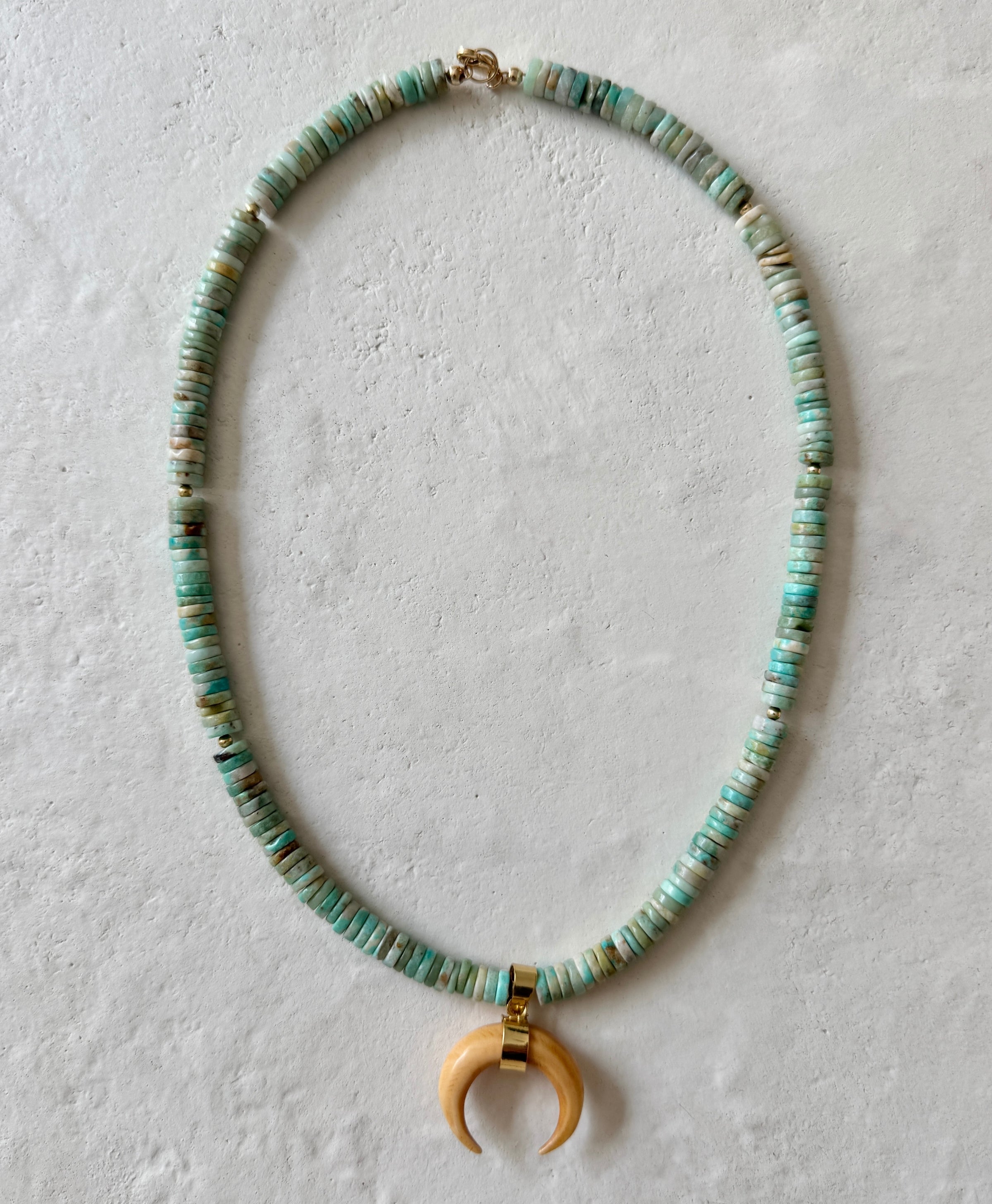 Kafta Turquoise Horn Necklace