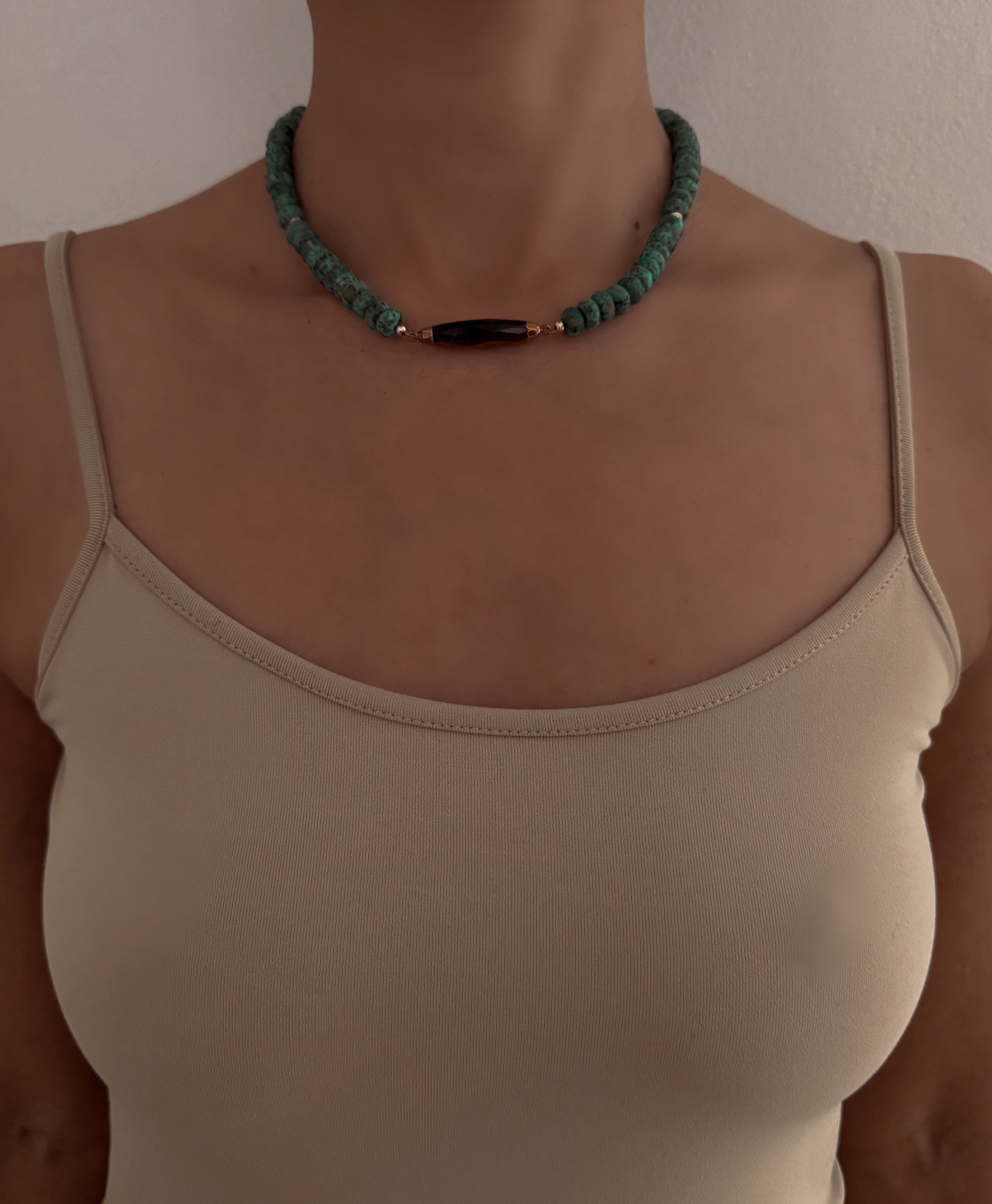 Nela Turquoise Bar Necklace