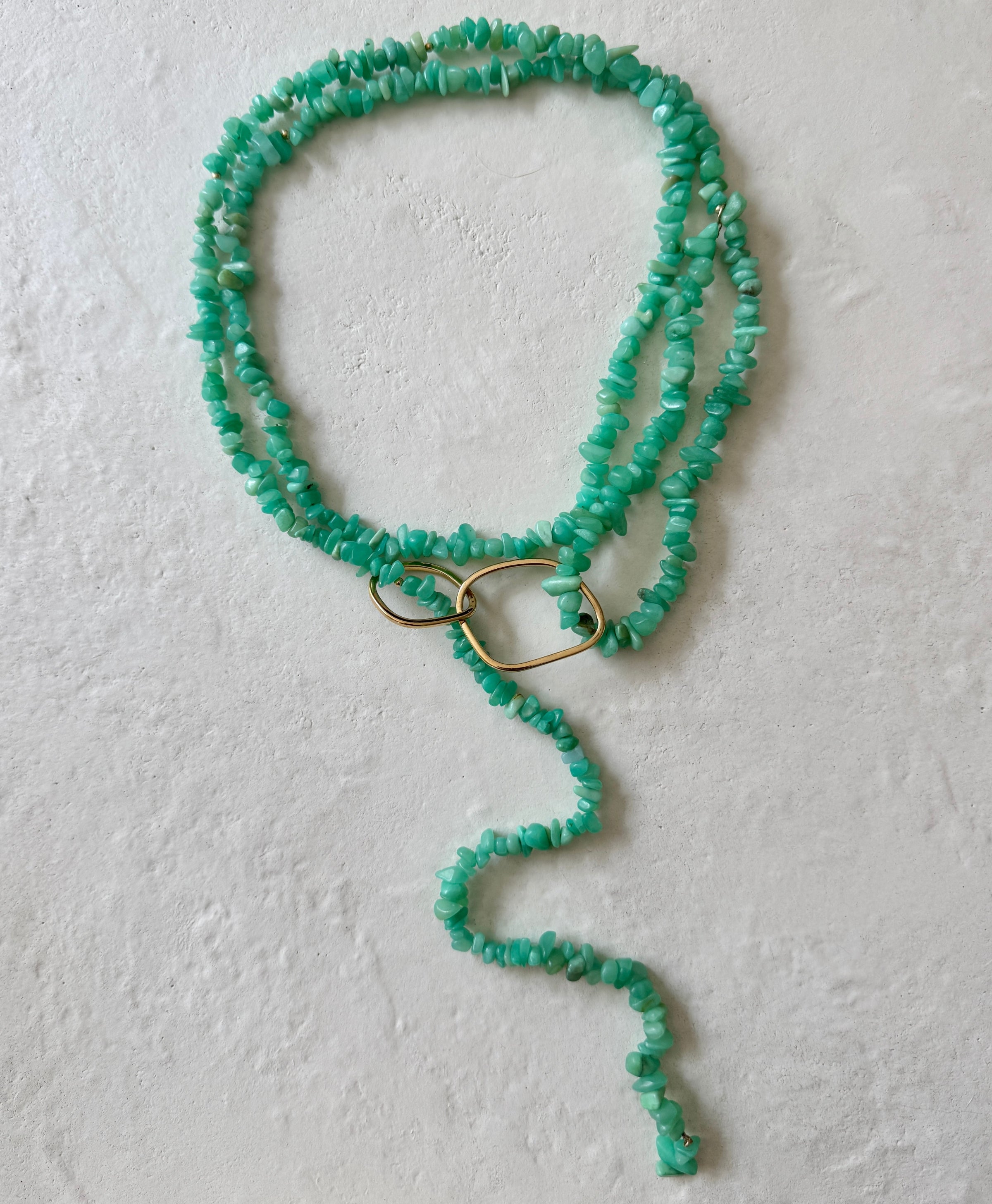 Zeina Amazonite Lariat Necklace
