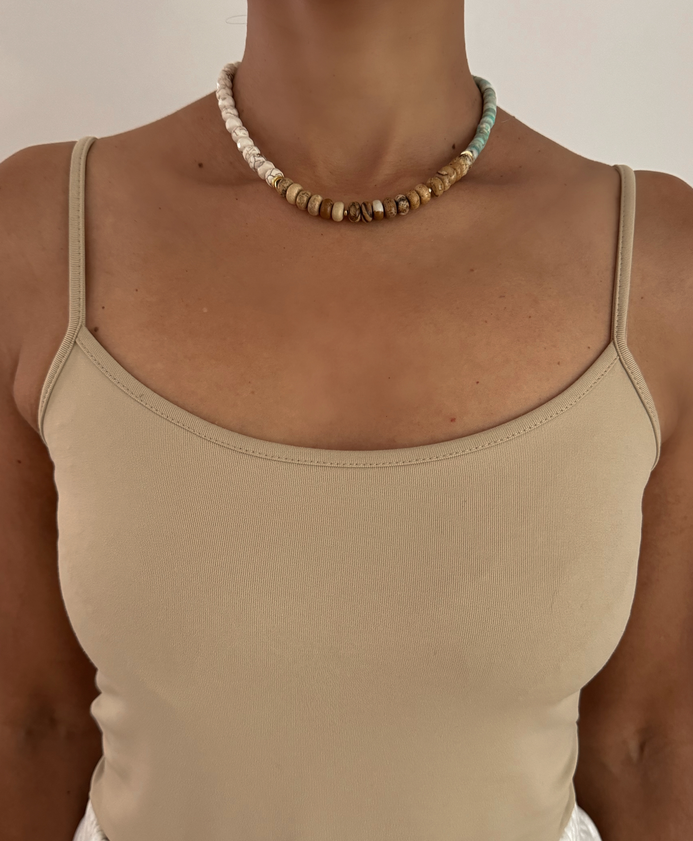 Trio Jasper Turquoise Necklace