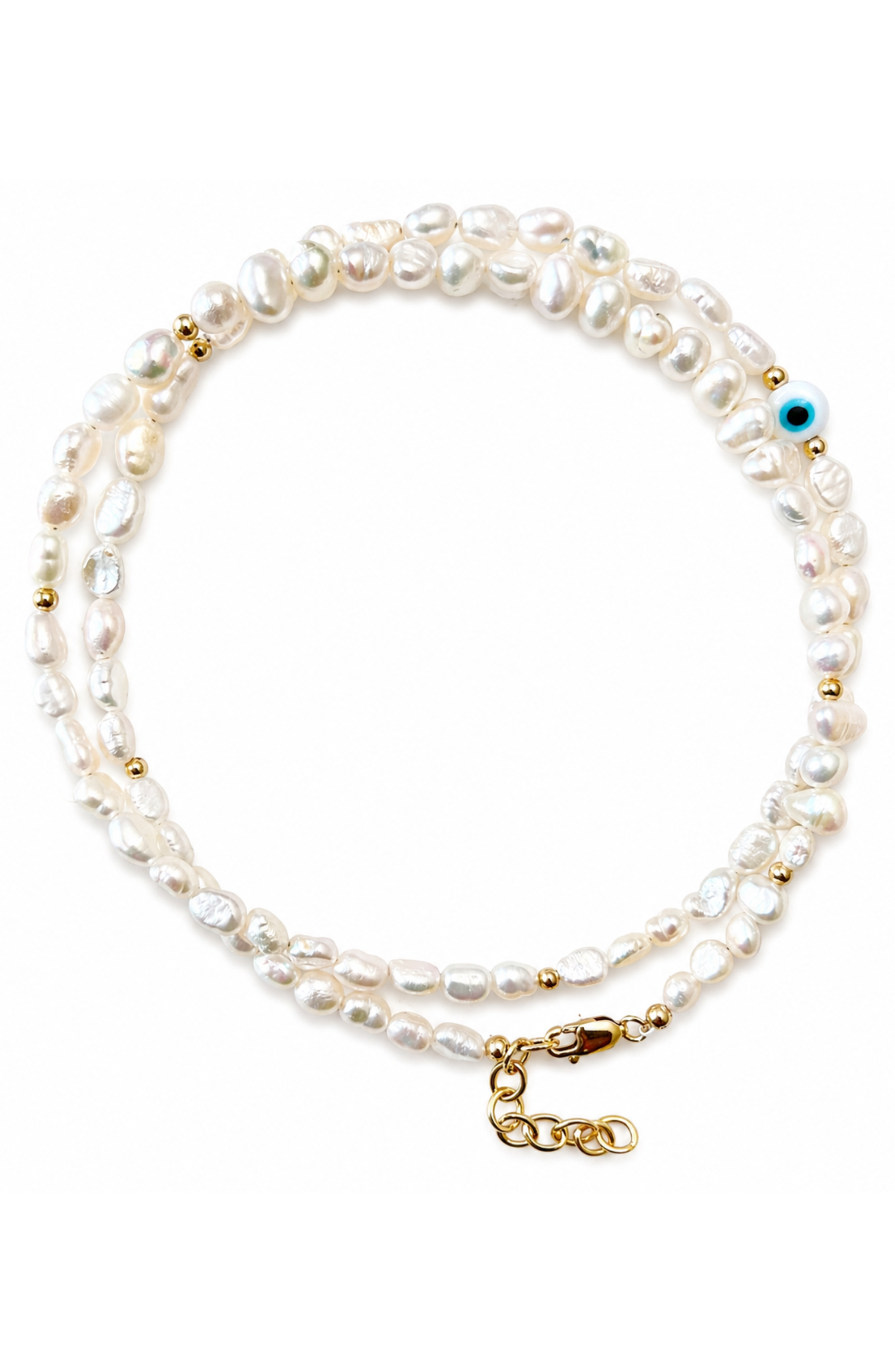 Ojito Pearl Double Wrap Anklet/Necklace