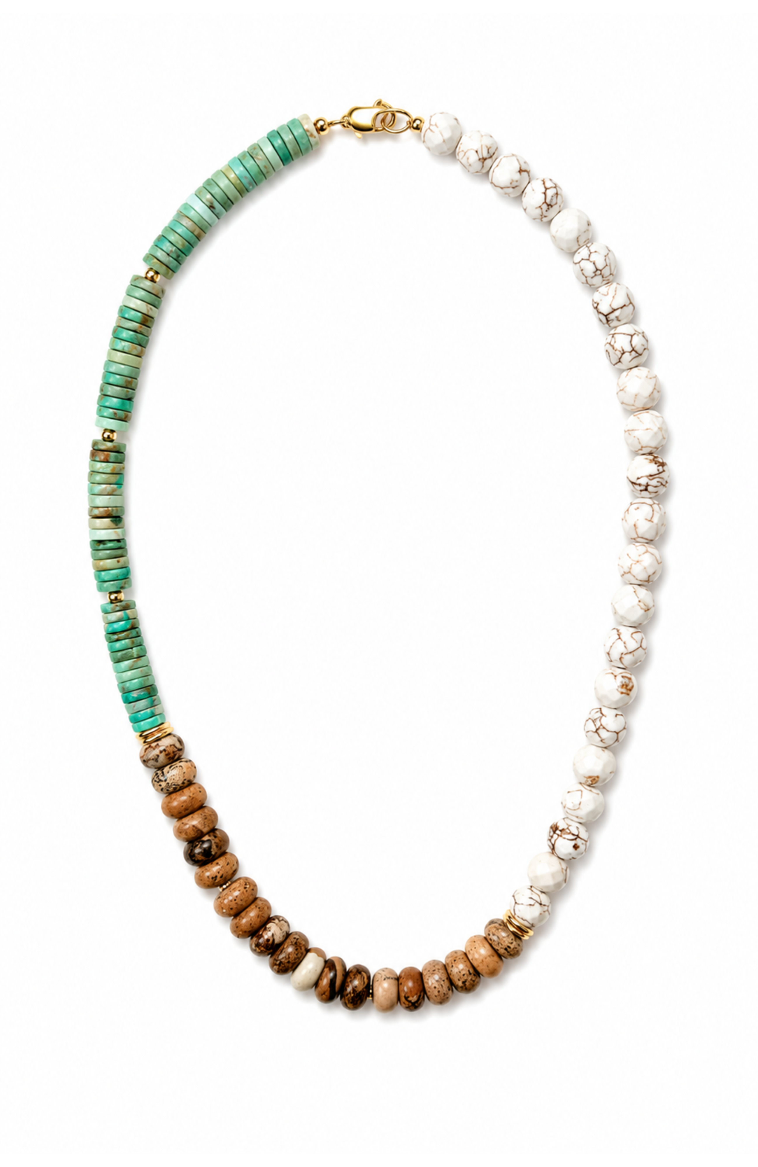 Trio Jasper Turquoise Necklace