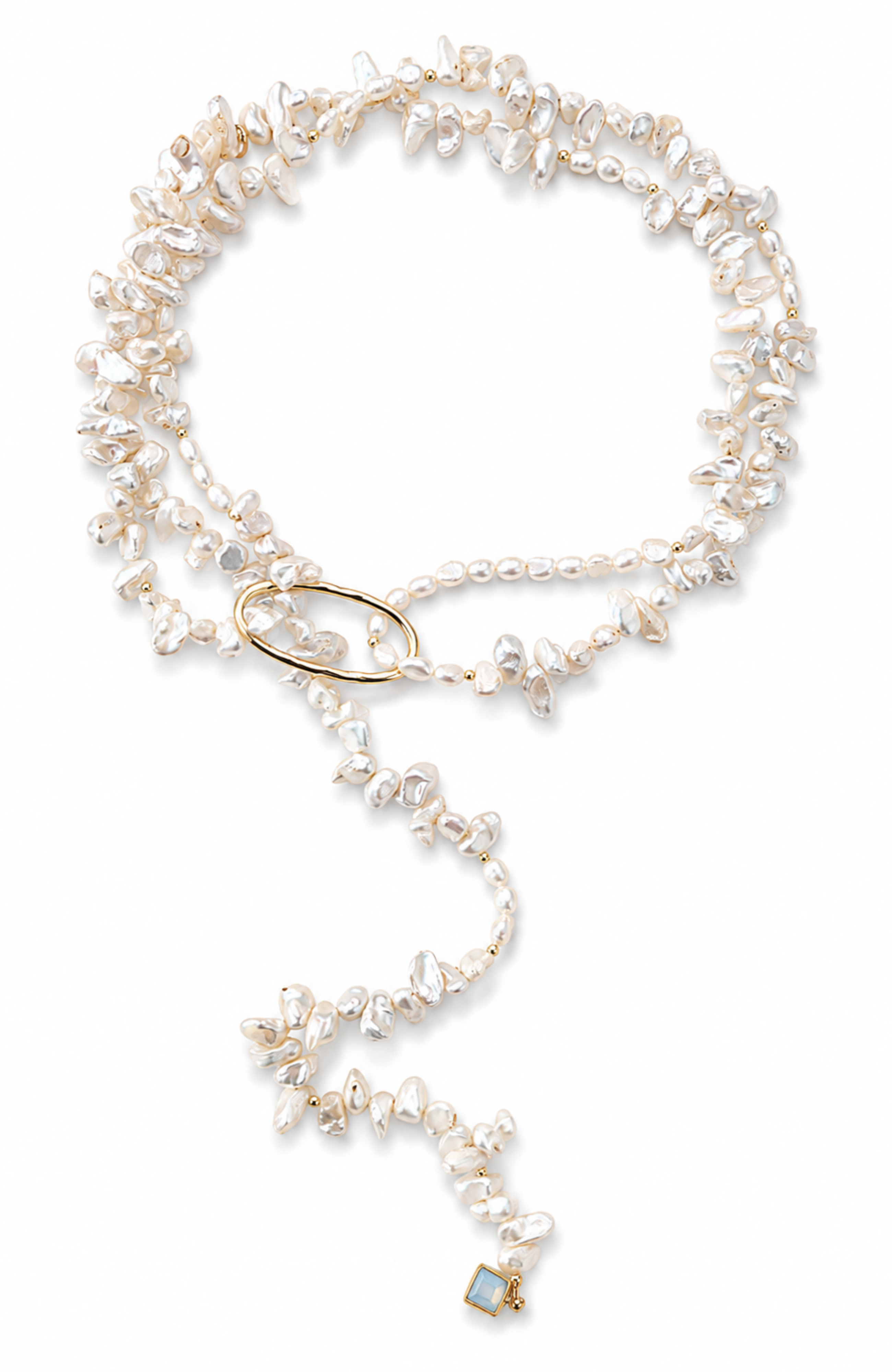 Piedra Pearl Lariat Necklace