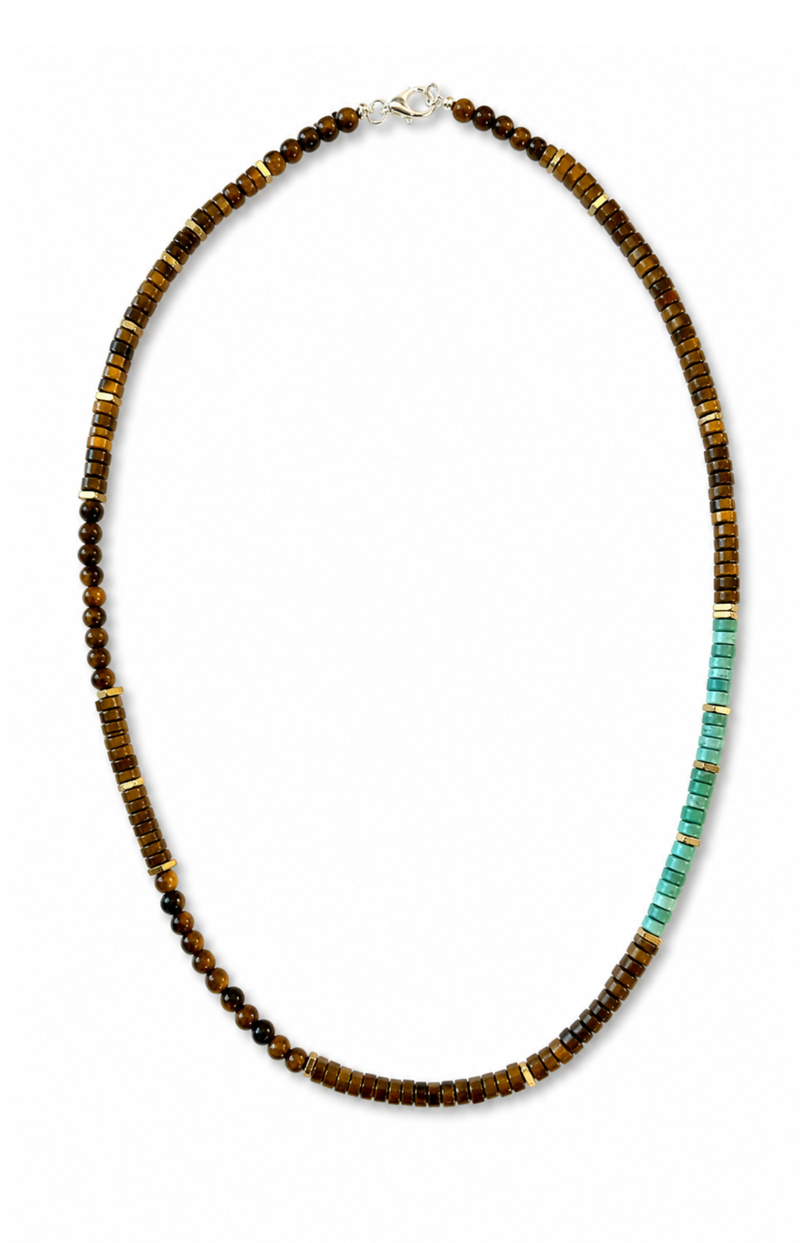 Kike Tigers Eye Turquoise Necklace
