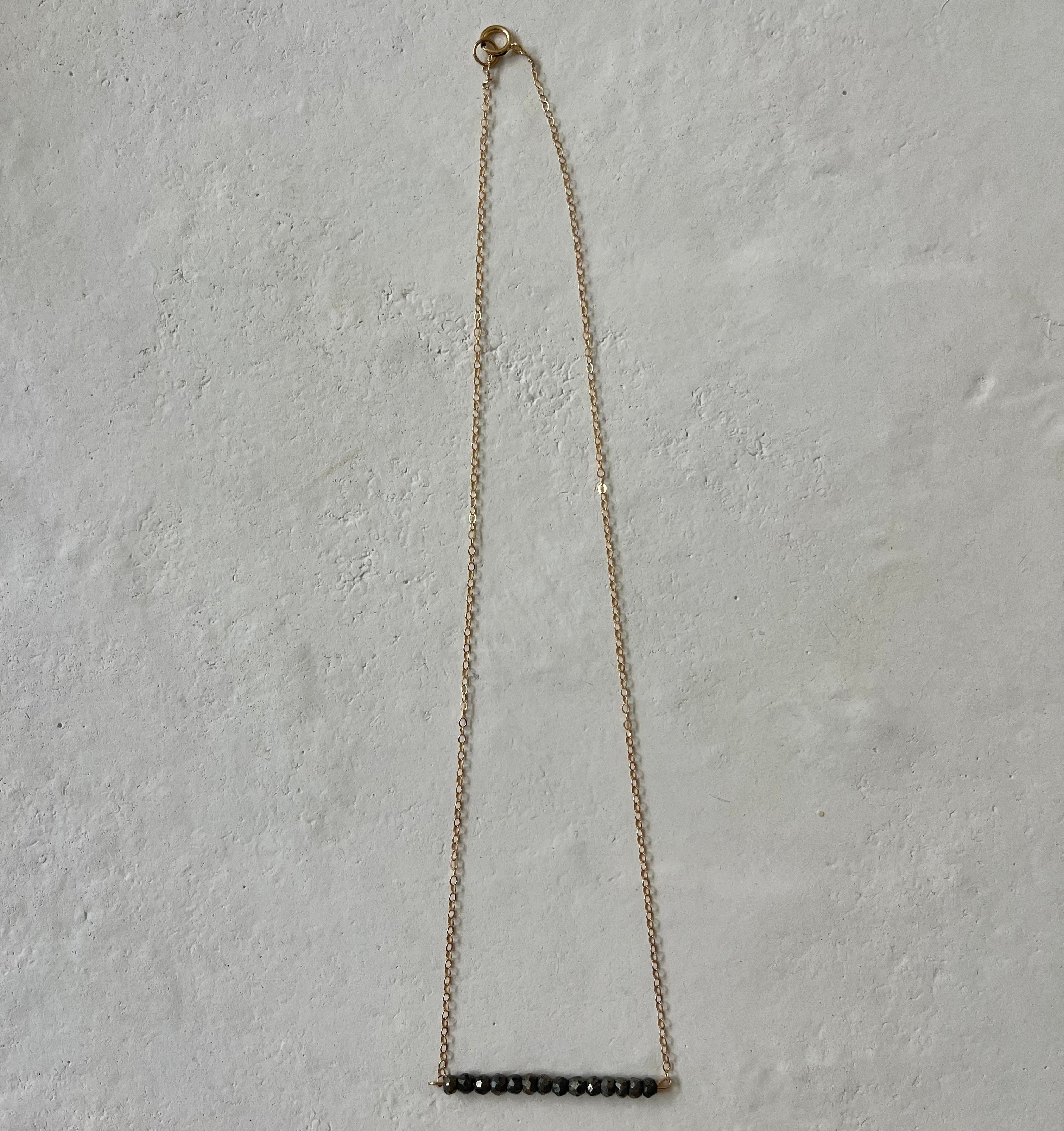 Etyre Pyrite Bar Necklace