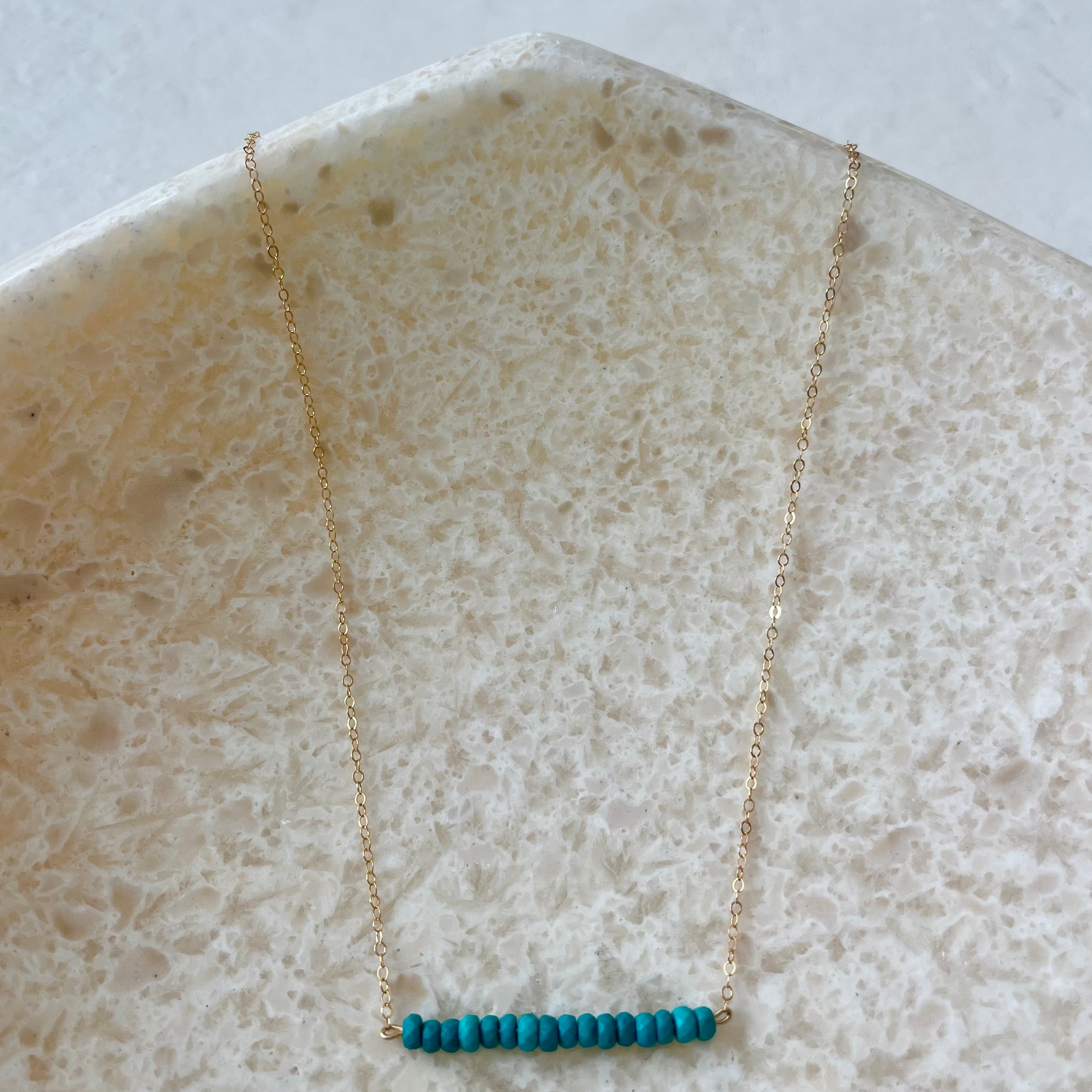 Turquoi Strength Bar Necklace