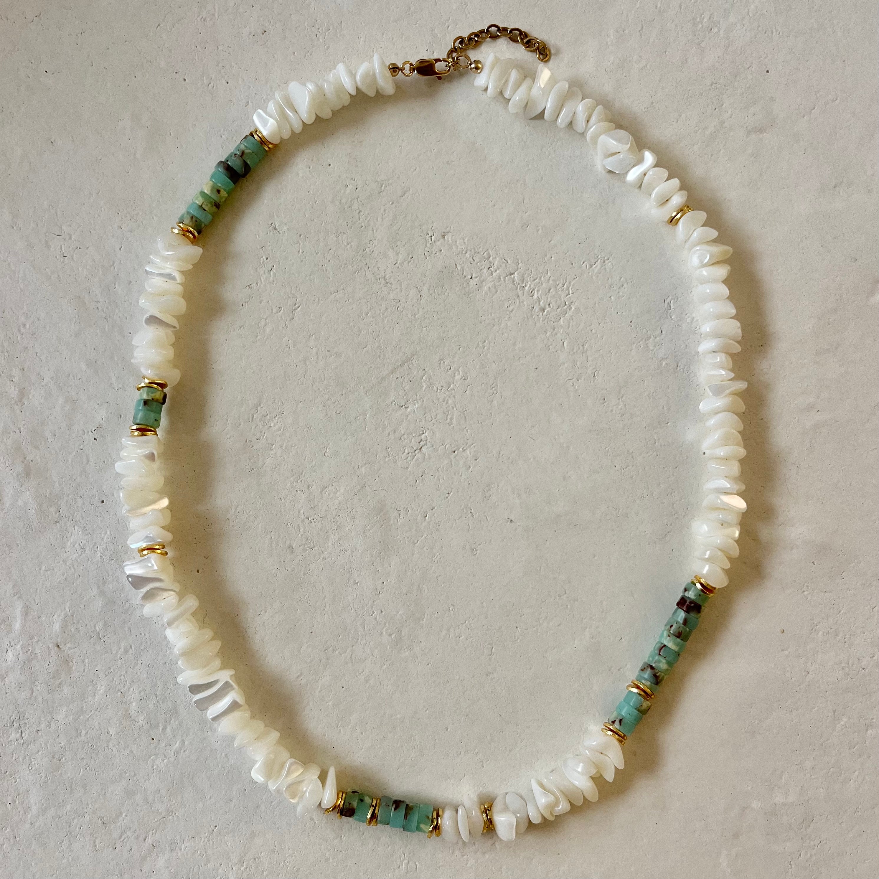 Esfuma Mother of Pearl Turquoise Anklet/Necklace