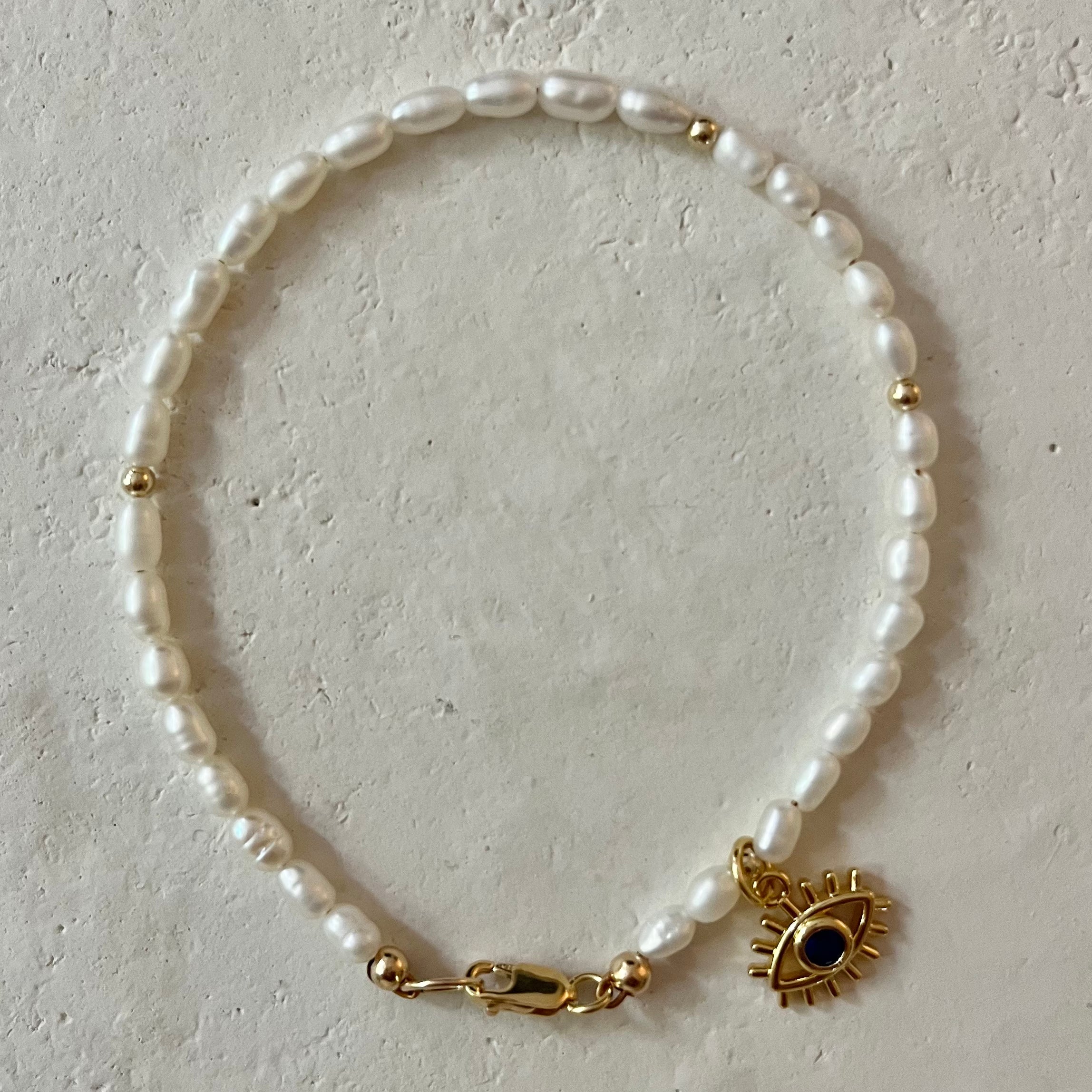 Blissi Pearl Gold Filled Pendant Bracelet