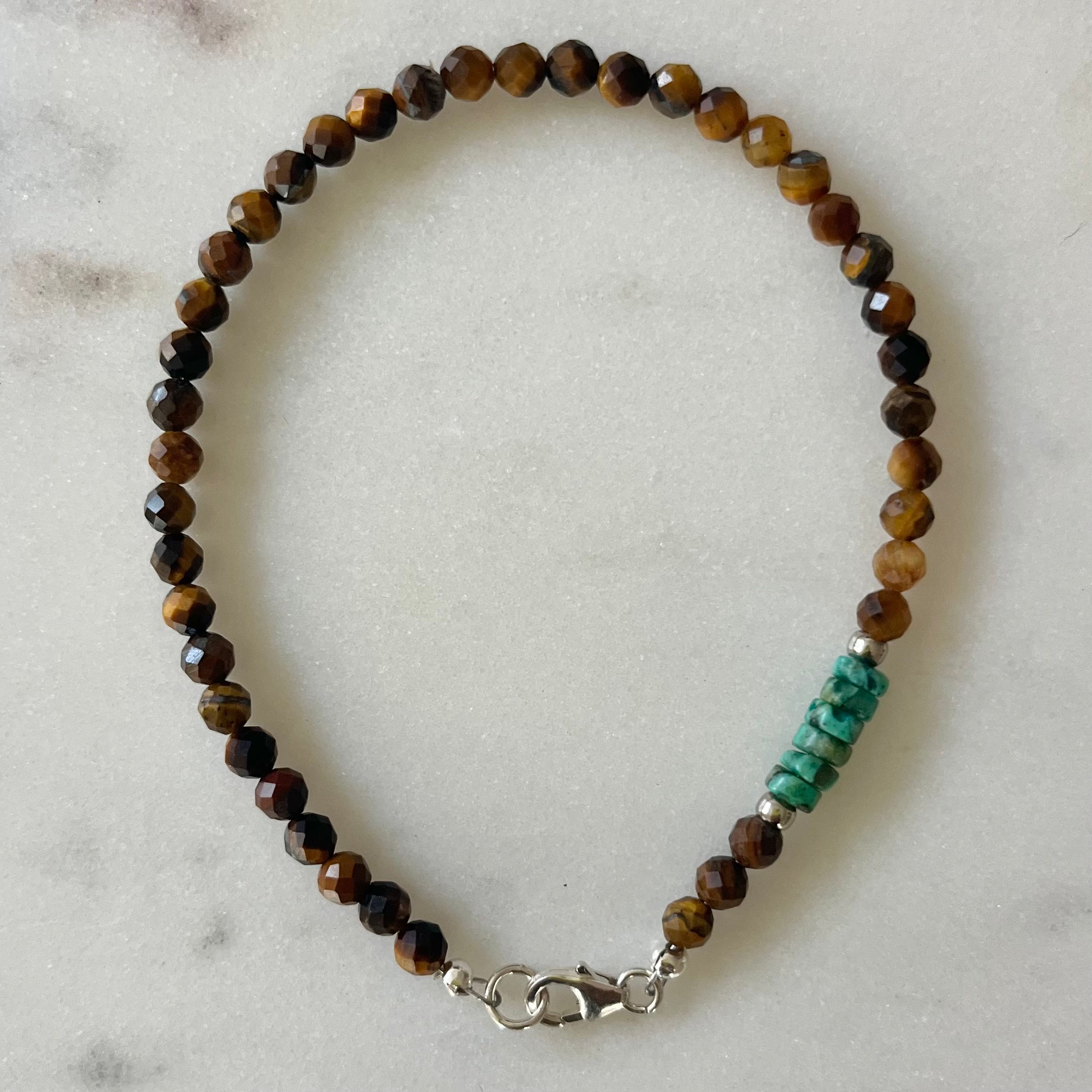 Kumbala Tiger Eye and Turquoise Bracelet