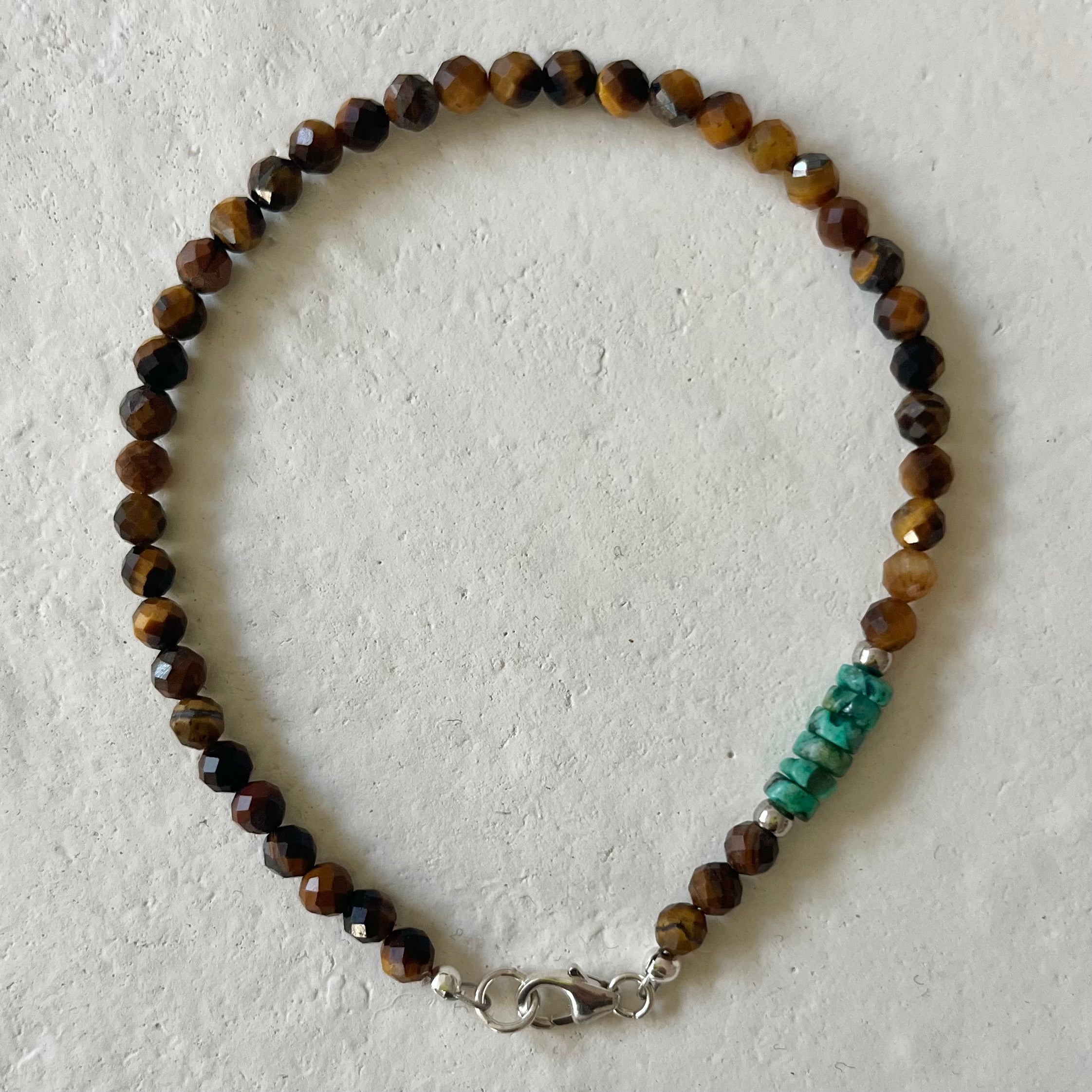 Kumbala Tiger Eye and Turquoise Bracelet