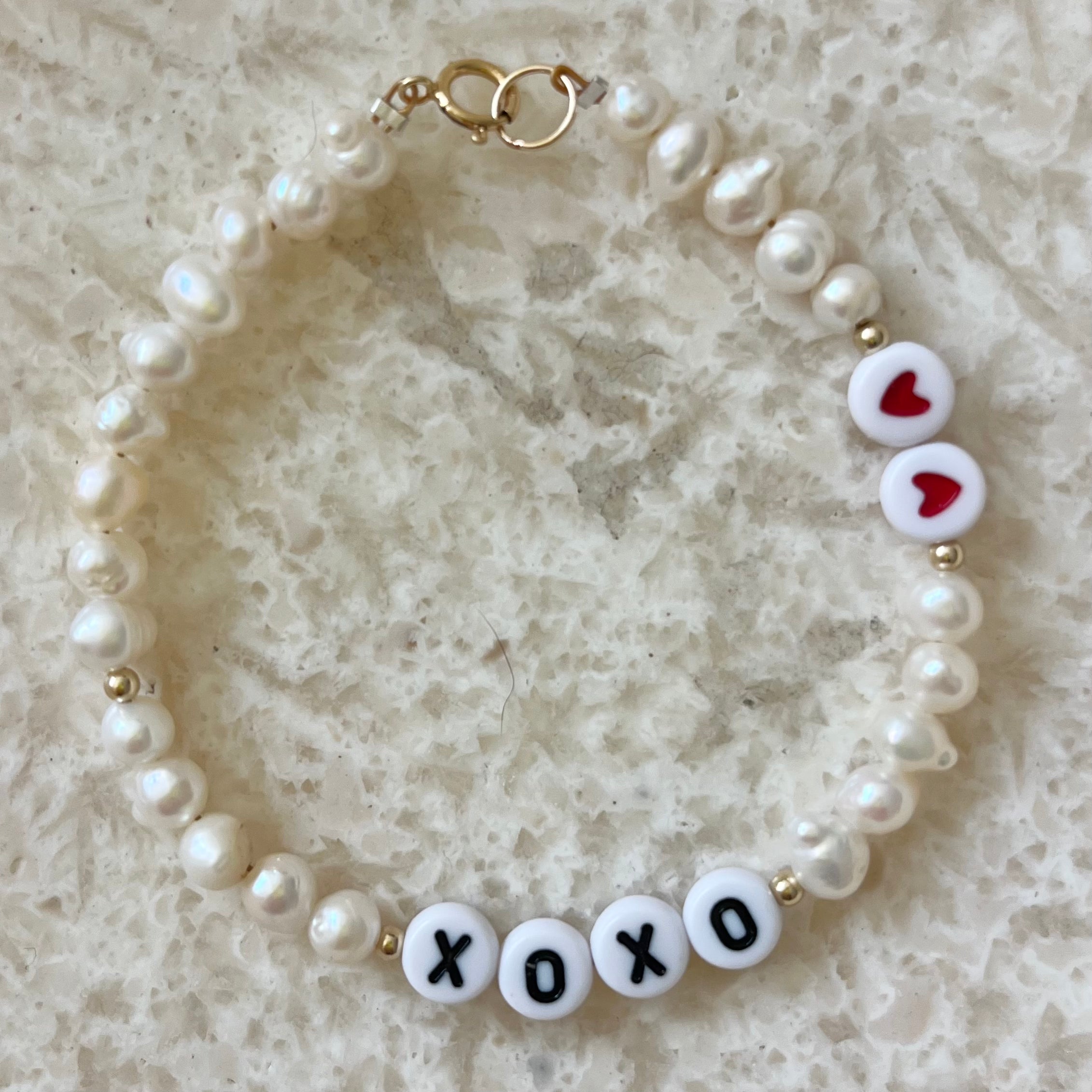 Xoxo Pearl Personalized BFF Valentine's Bracelet