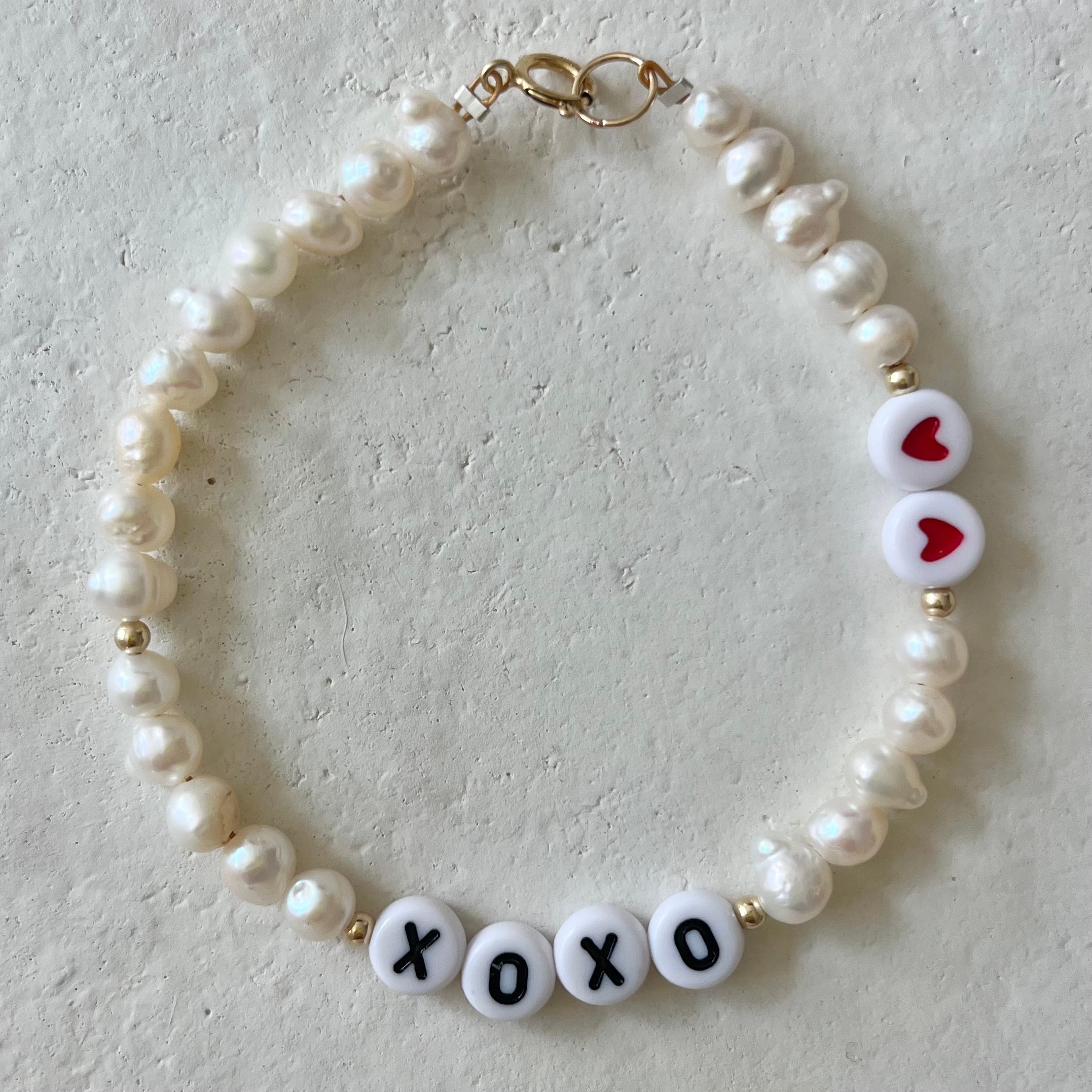 Xoxo Pearl Personalized BFF Valentine's Bracelet