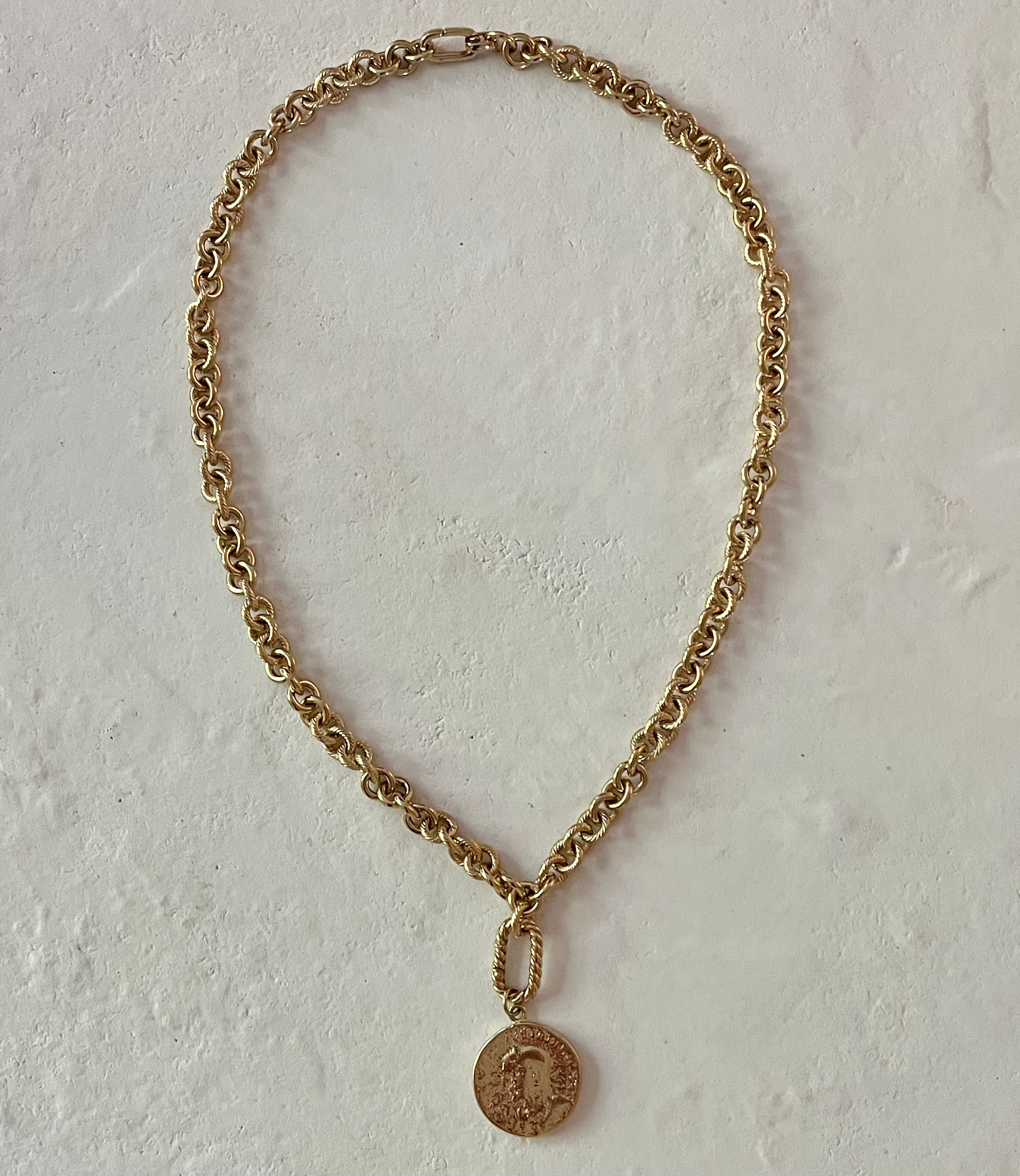Baraja Gold Filled Coin Chain Necklace