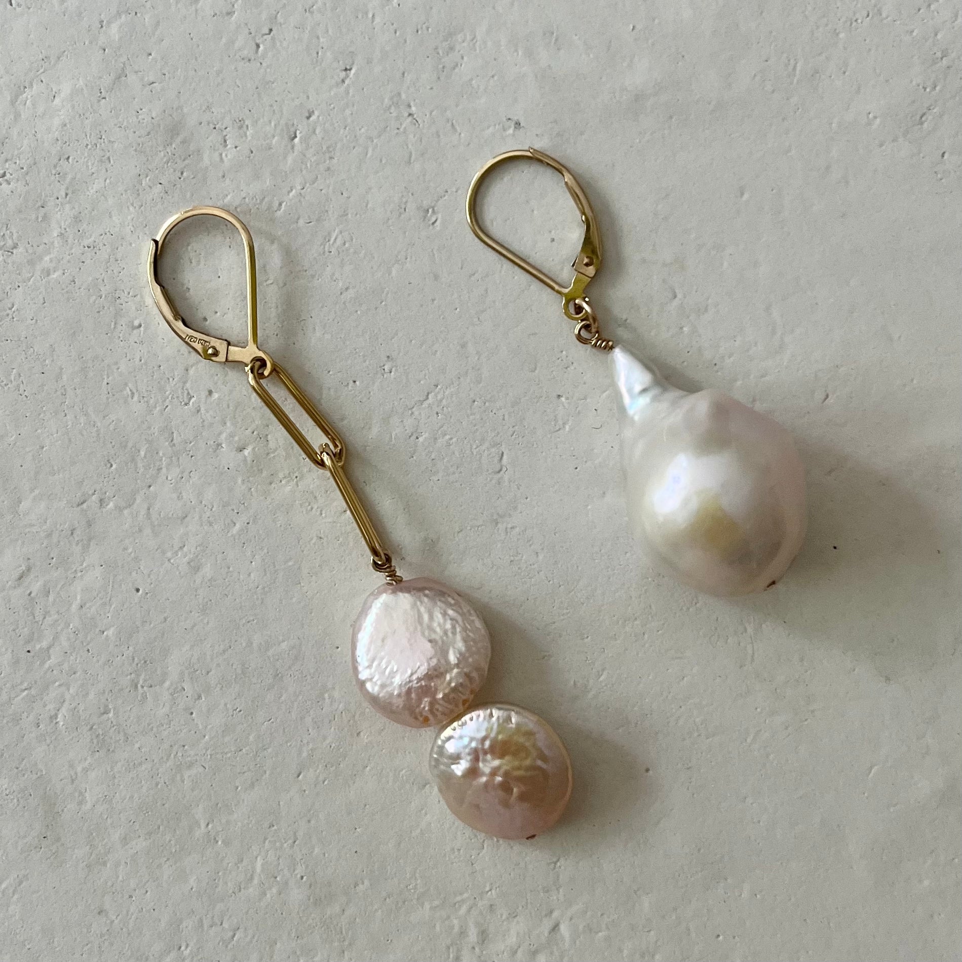 Attiko Pearl Gold Filled Earring Set