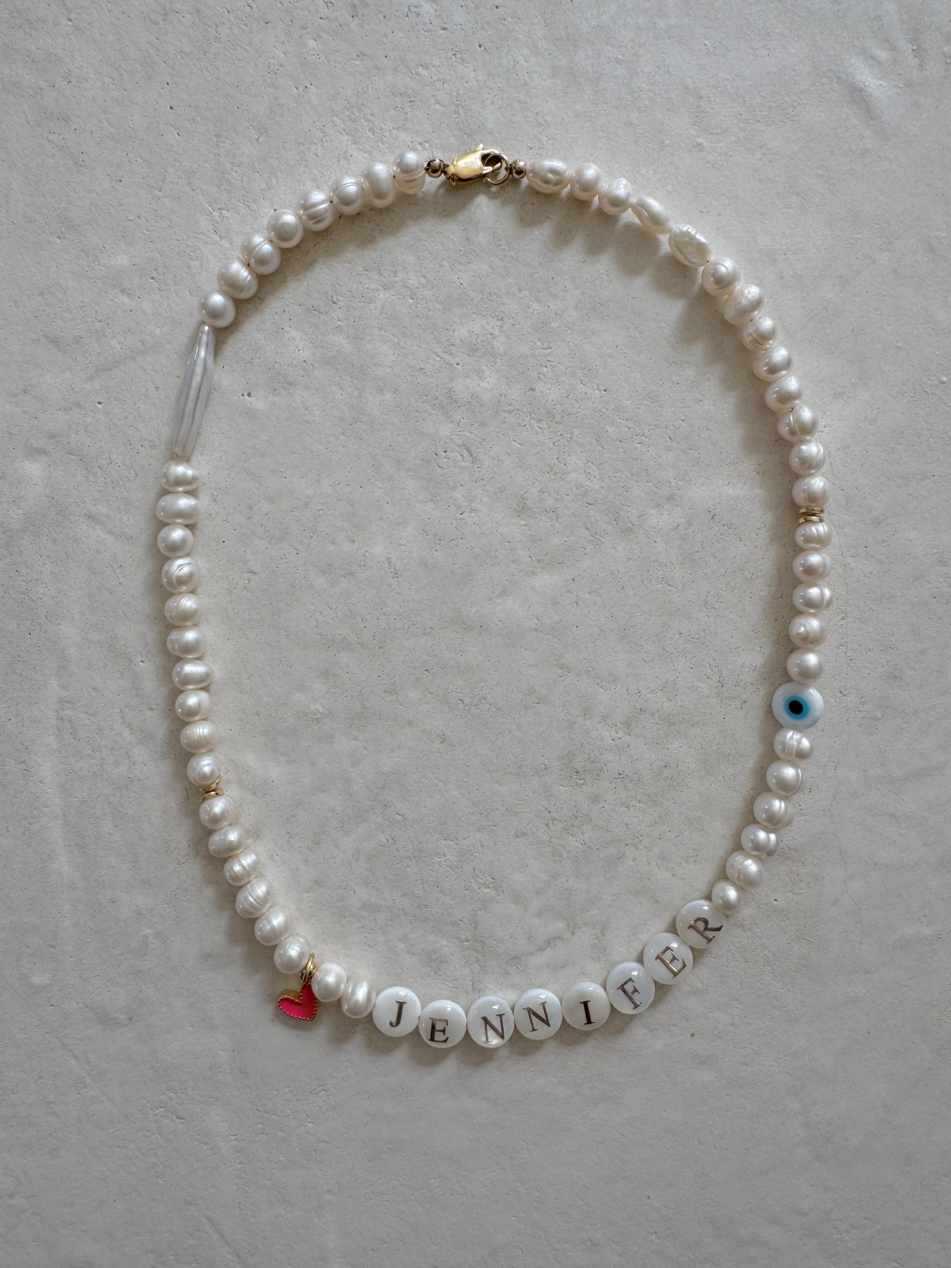 Heartfelt Pearl Necklace