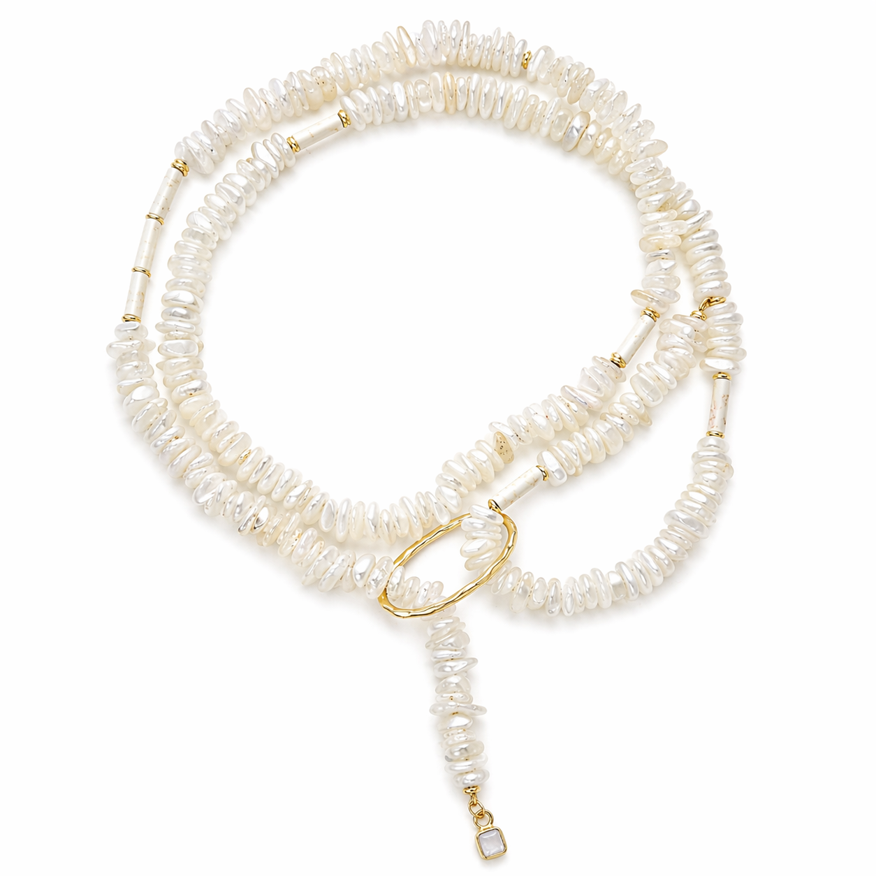 Lunix Moonstone Lariat Necklace