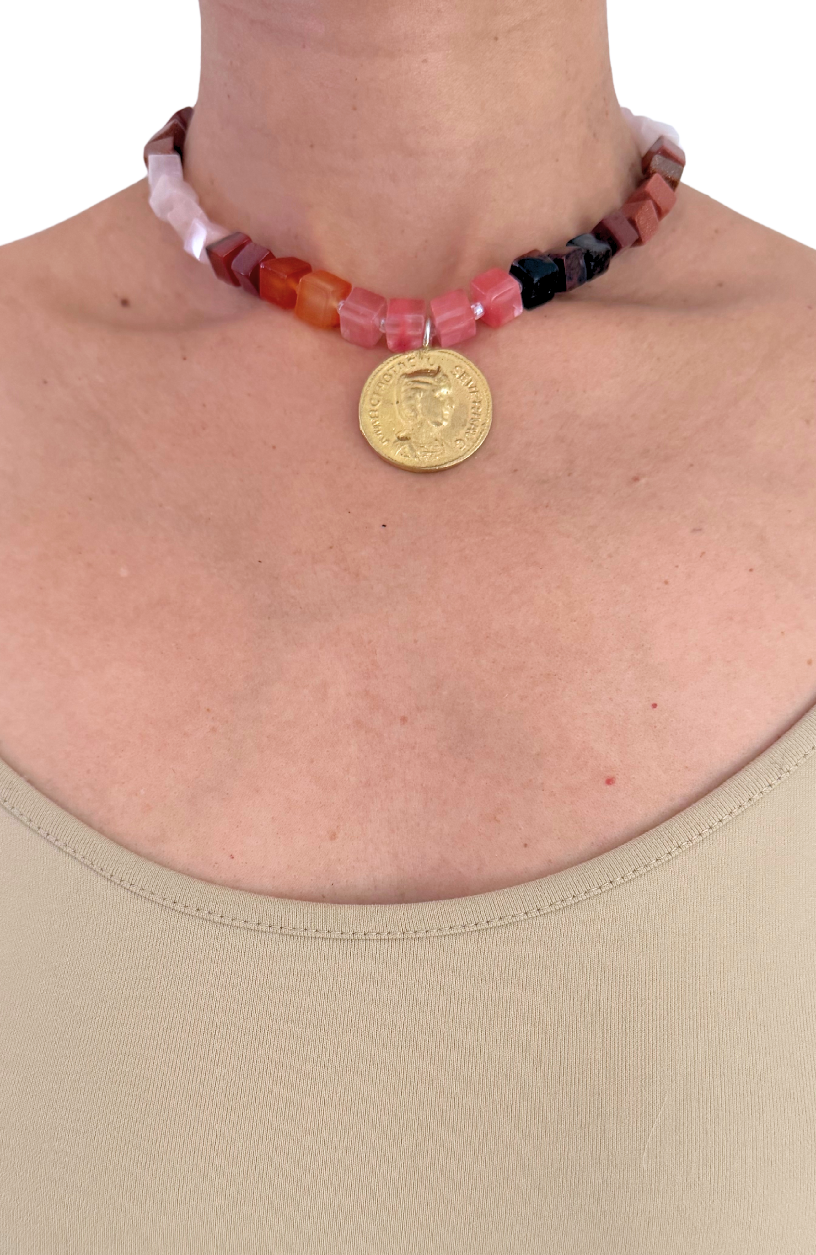Rubina Multi-Color Gemstone Necklace