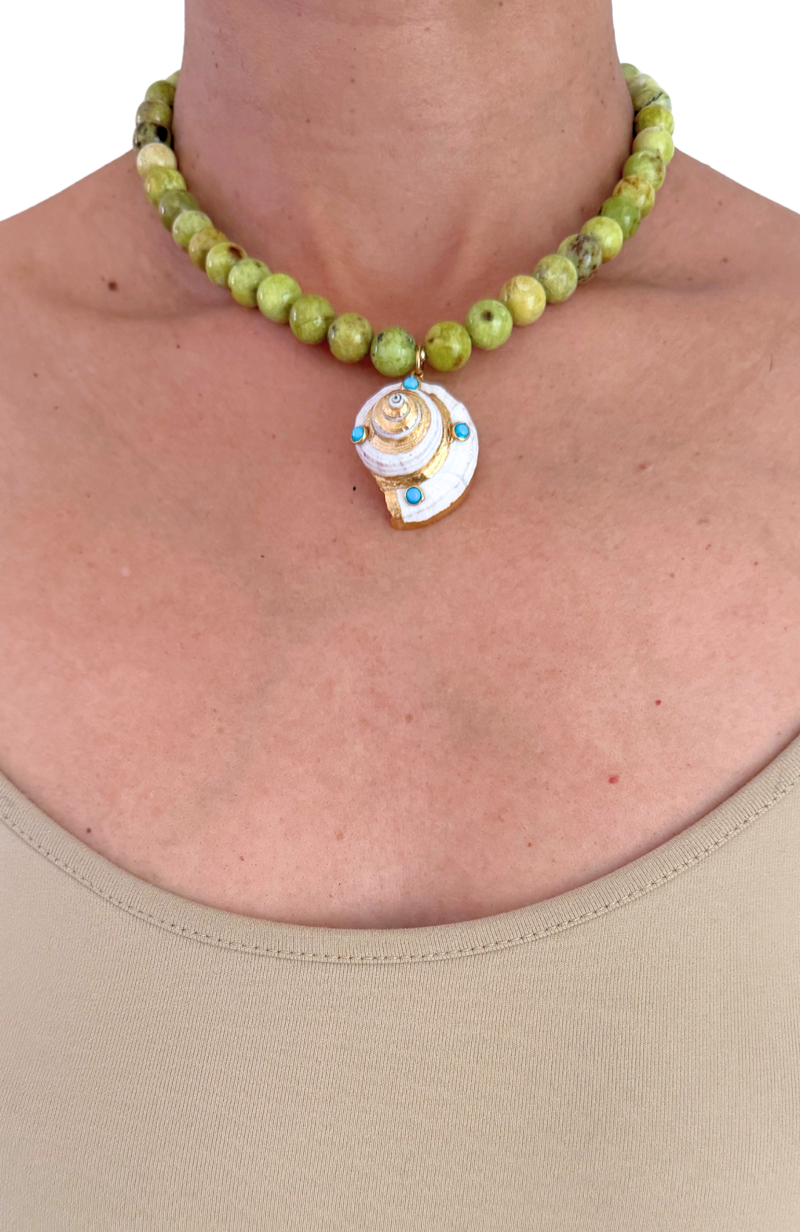 Capri Green Opal Necklace