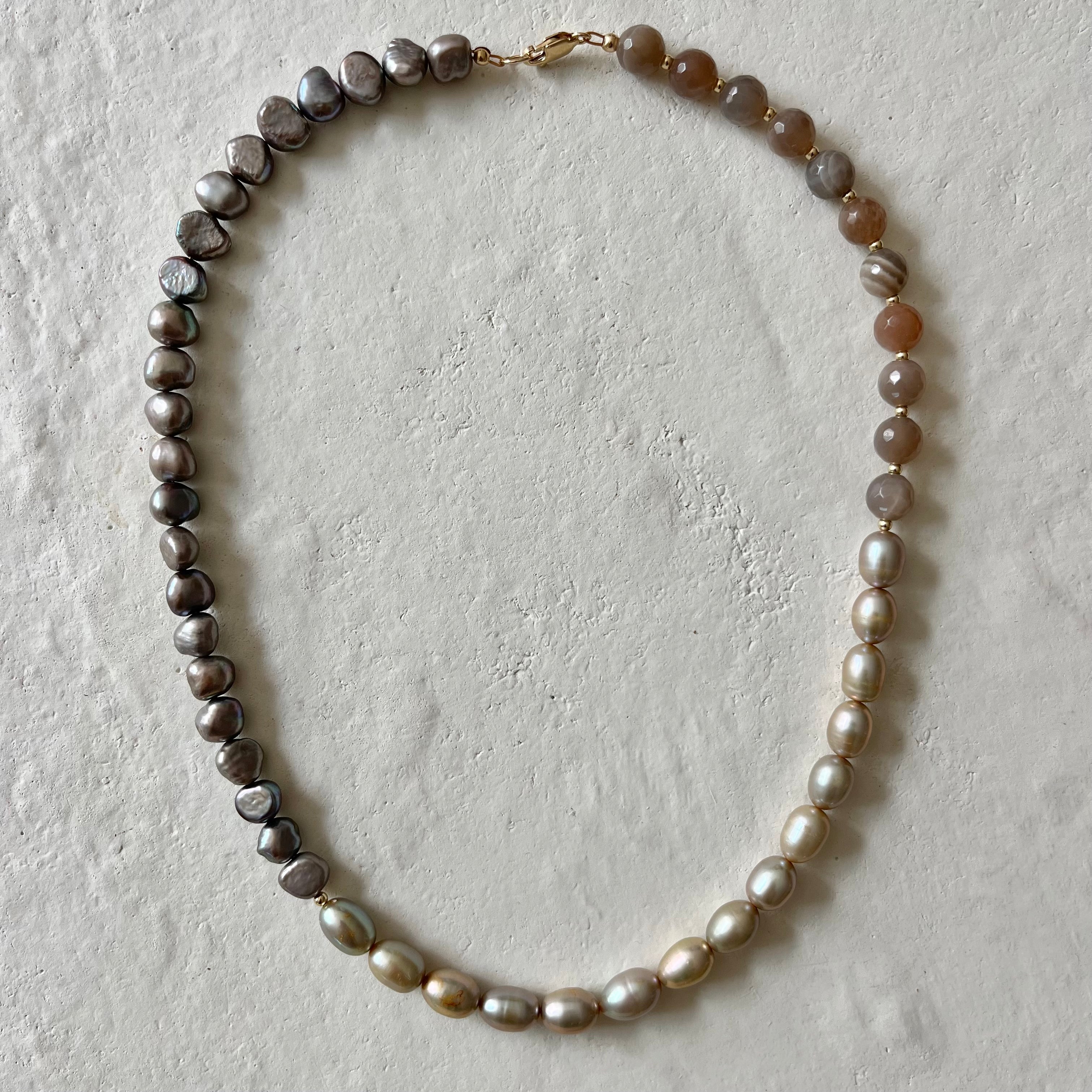 Ludi Medi Pearl Moonstone Necklace