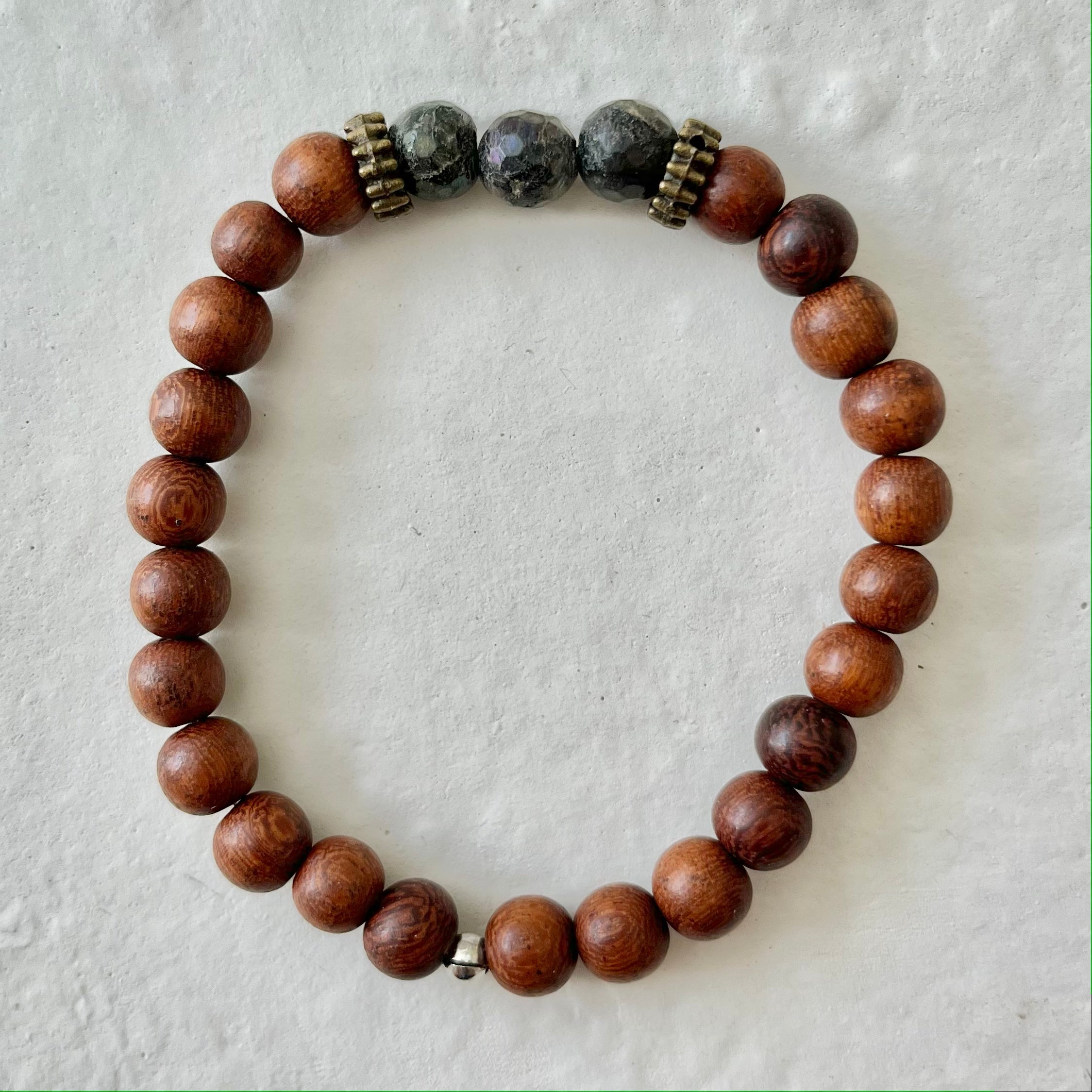 Pilar Wood Agate Bracelet