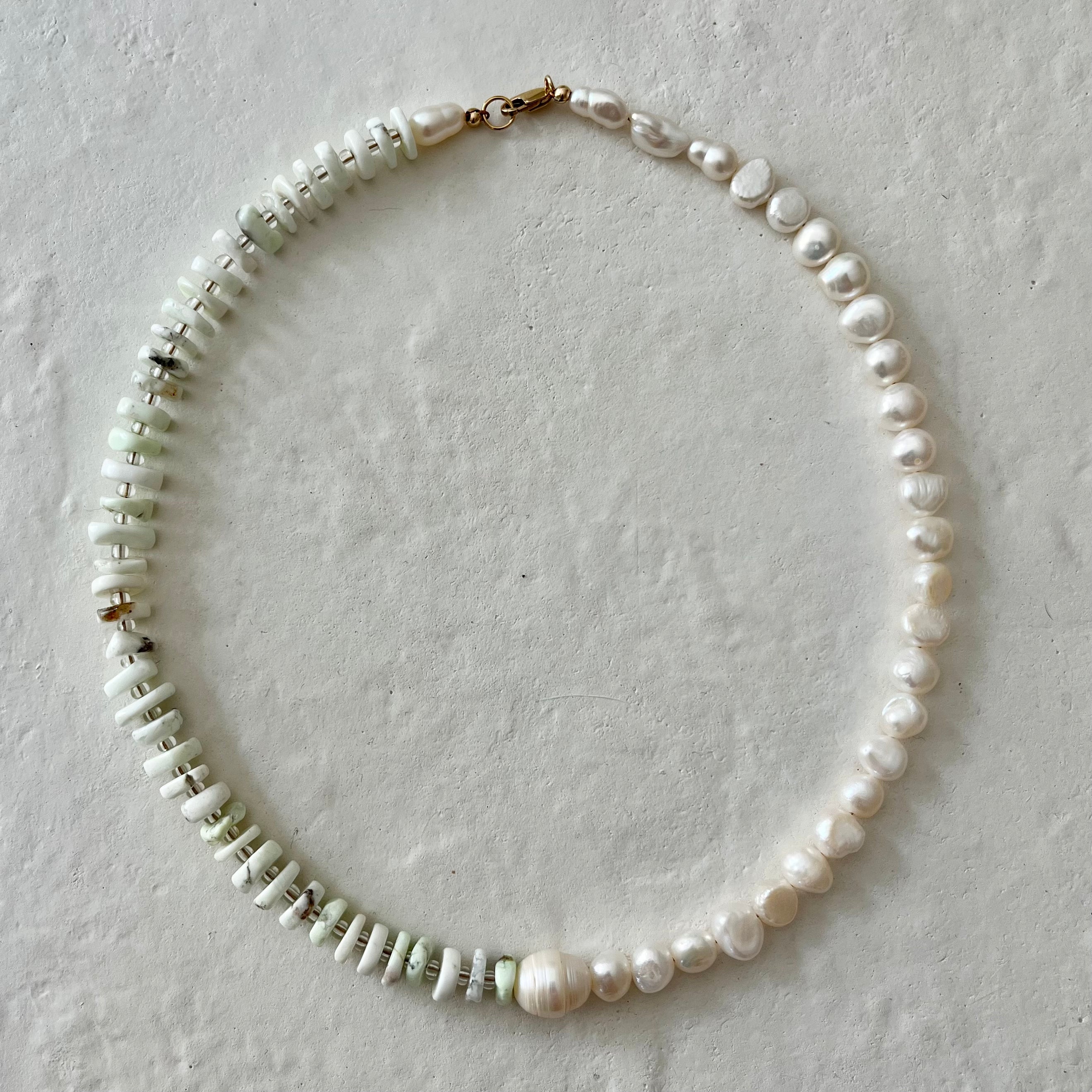 Joya Pearl Lemon Chrysoprase Necklace