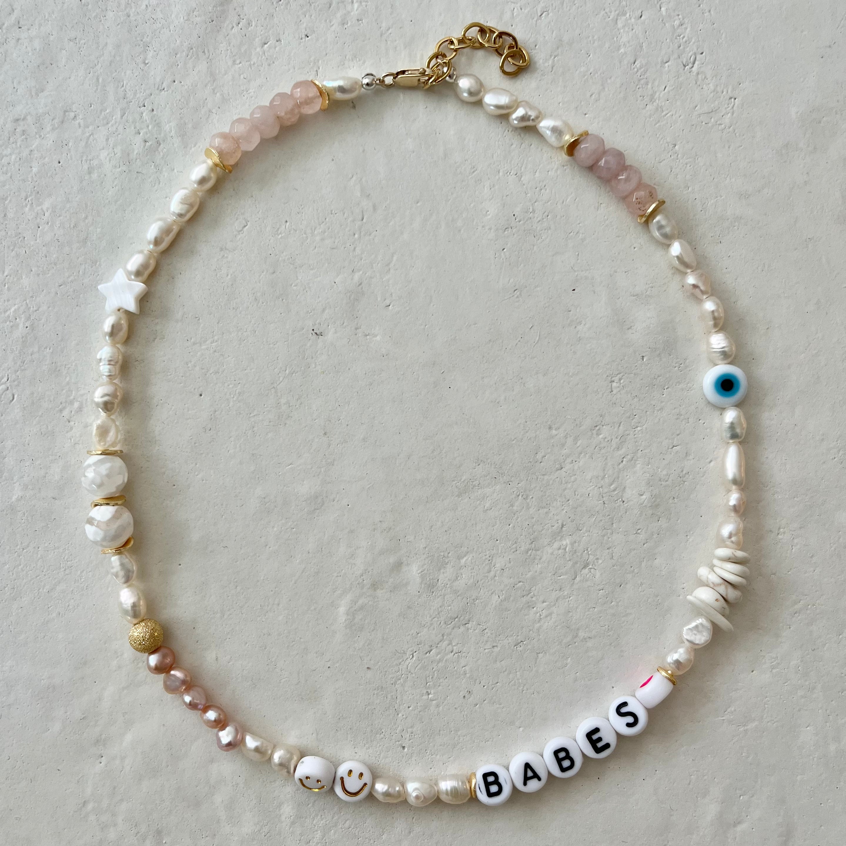 Babes Pearl Personalized Necklace