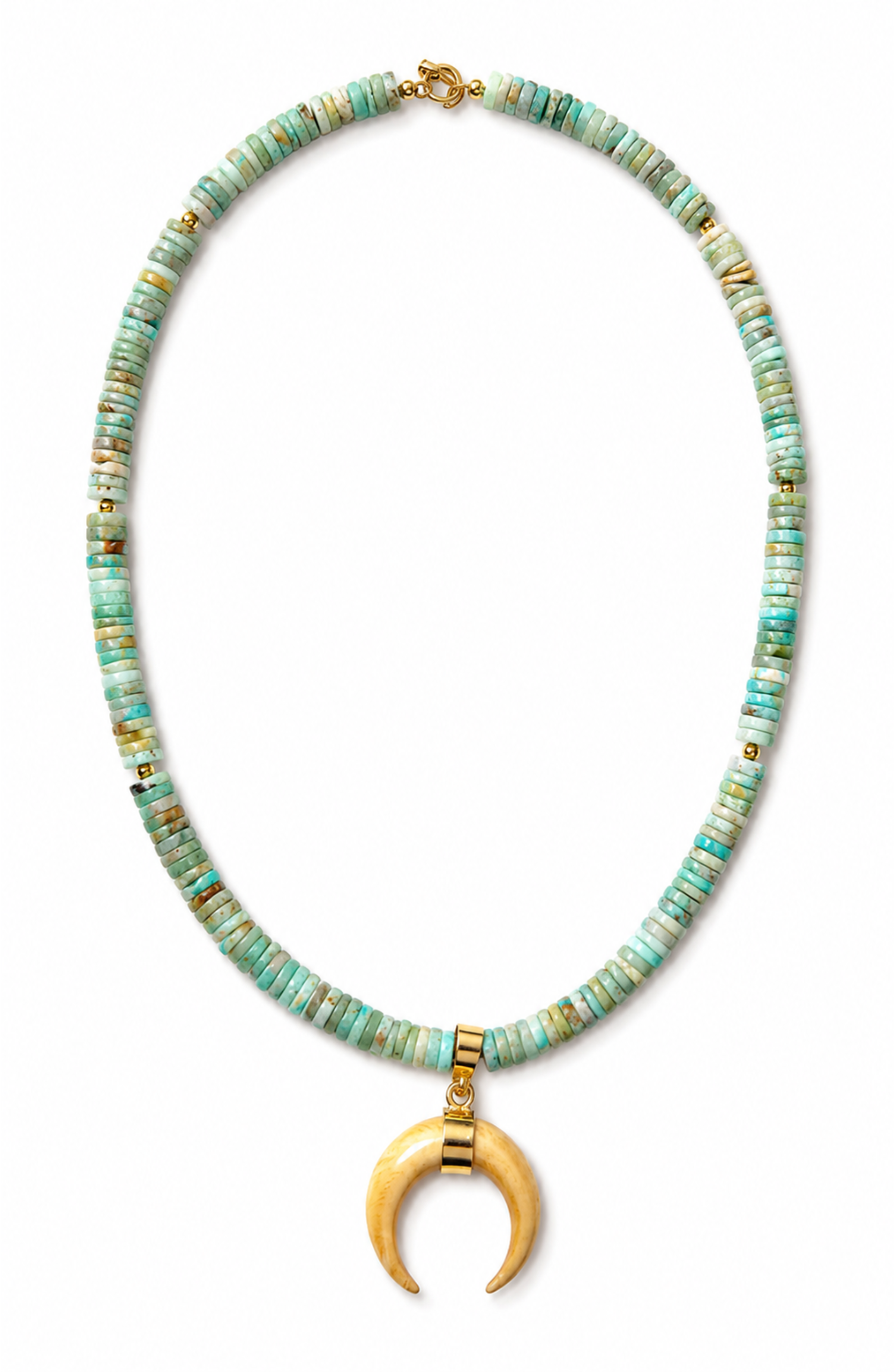 Kafta Turquoise Horn Necklace
