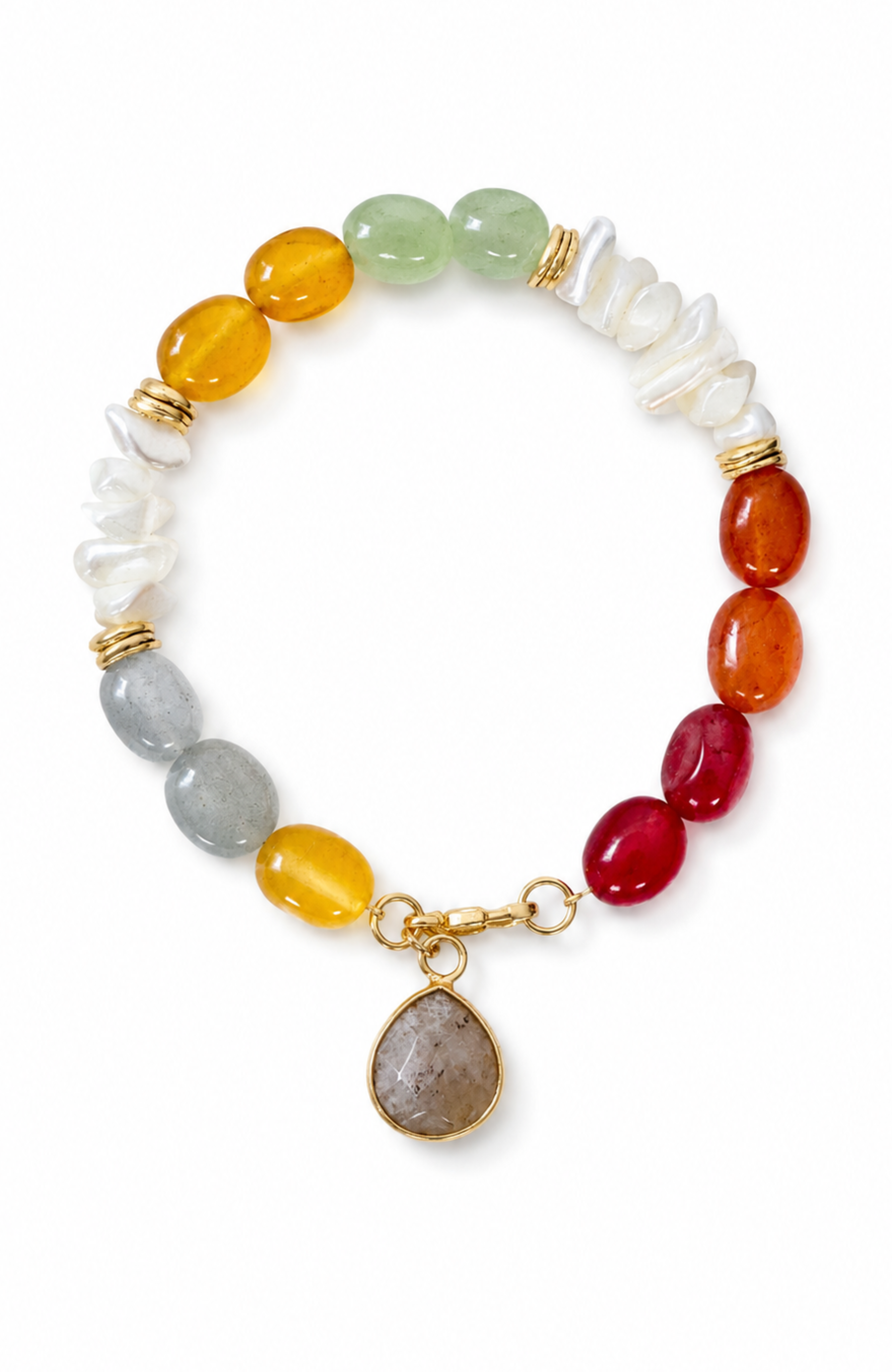 Nazar Multi-Color Enhanced Jade Bracelet