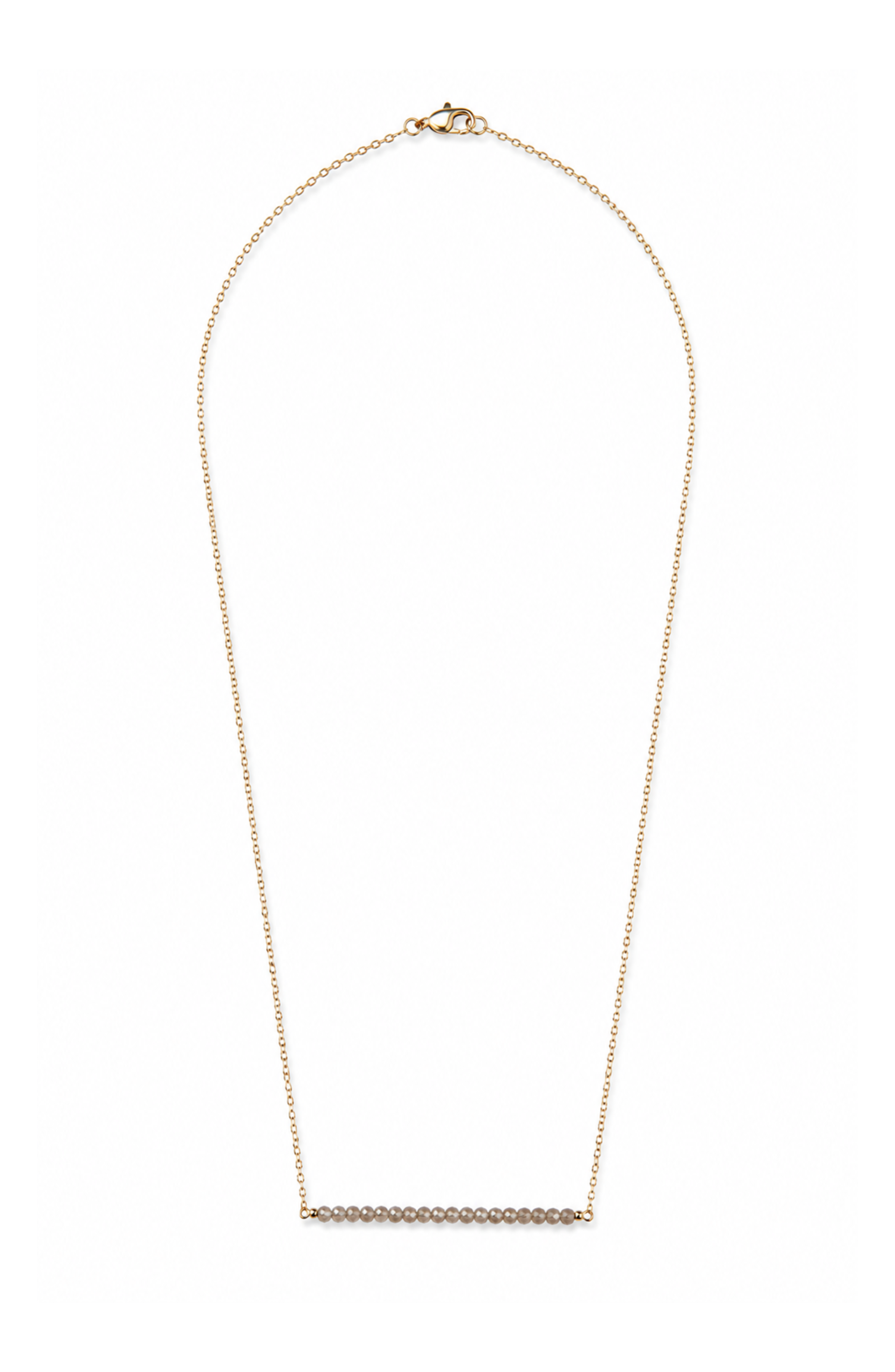 Brillame Gold Filled Zircon Bar Necklace