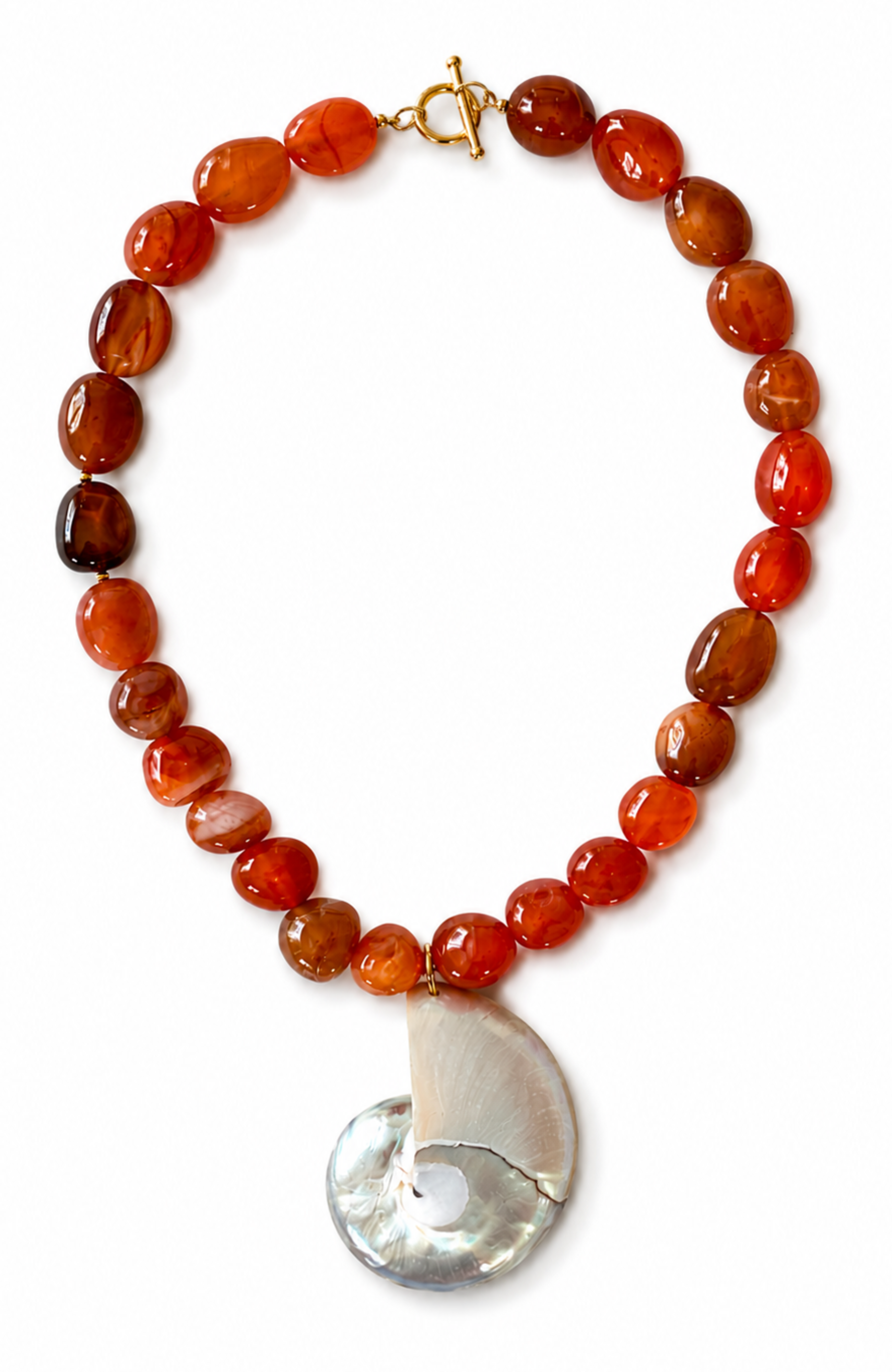 Aurelia Red Botswana Agate Necklace
