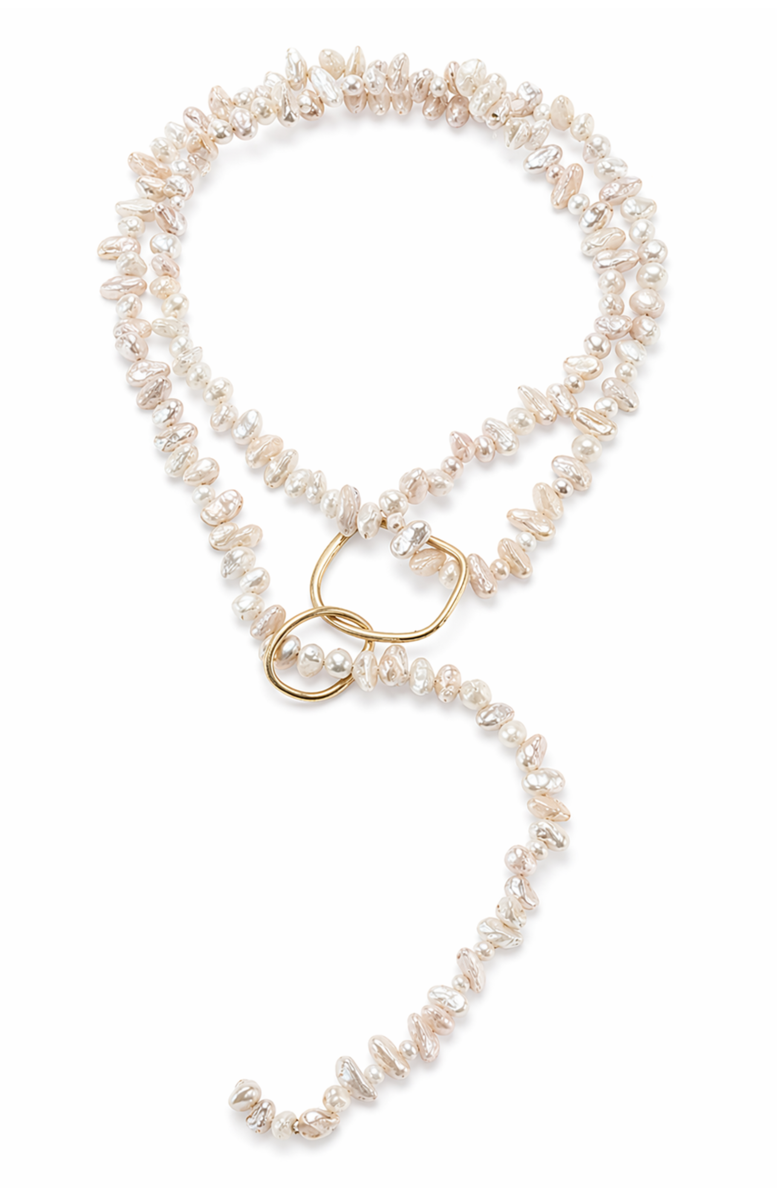 Piedrita Pearl Lariat Necklace