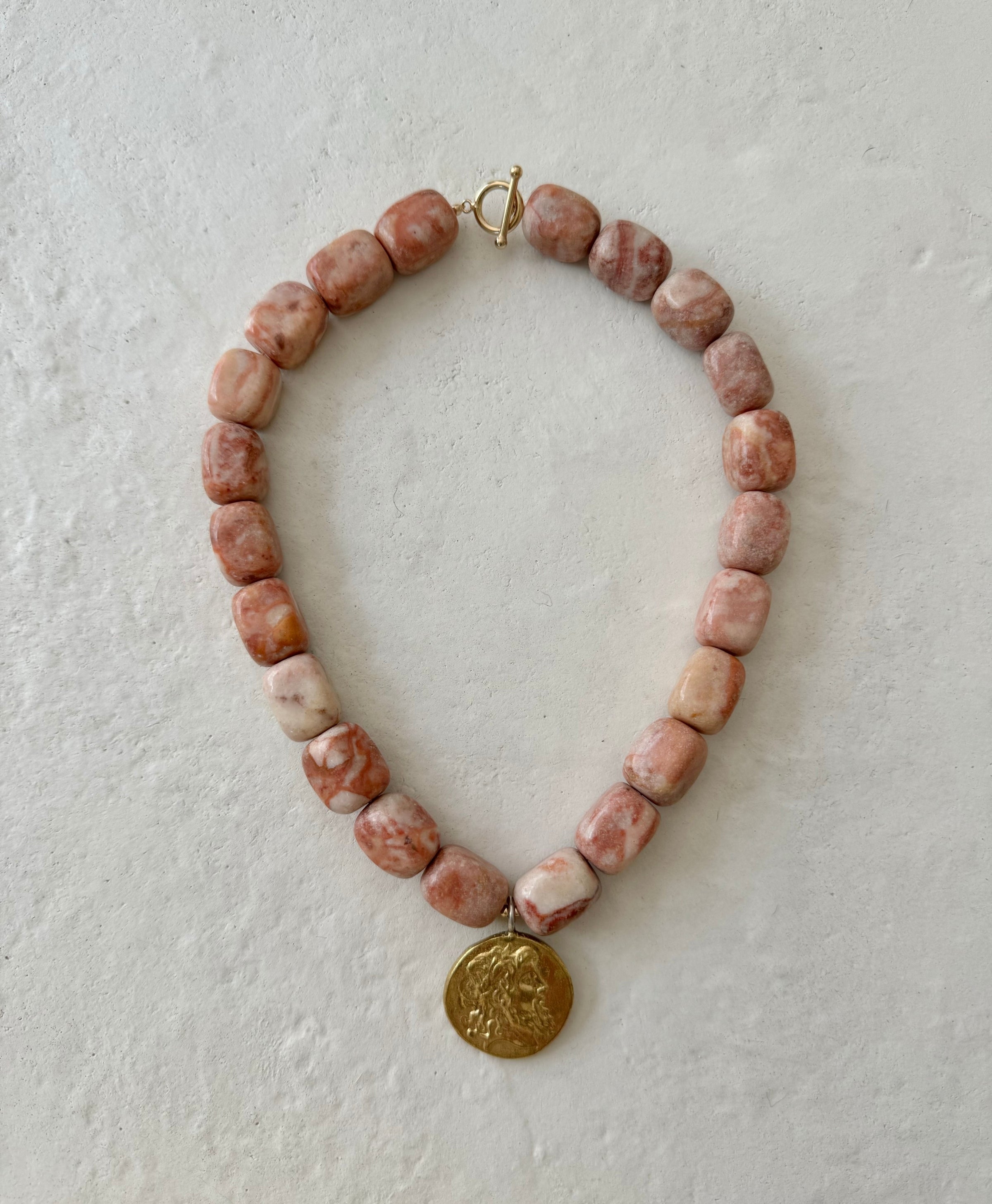 Soleido Sunstone Gold Filled Coin Pendant Necklace