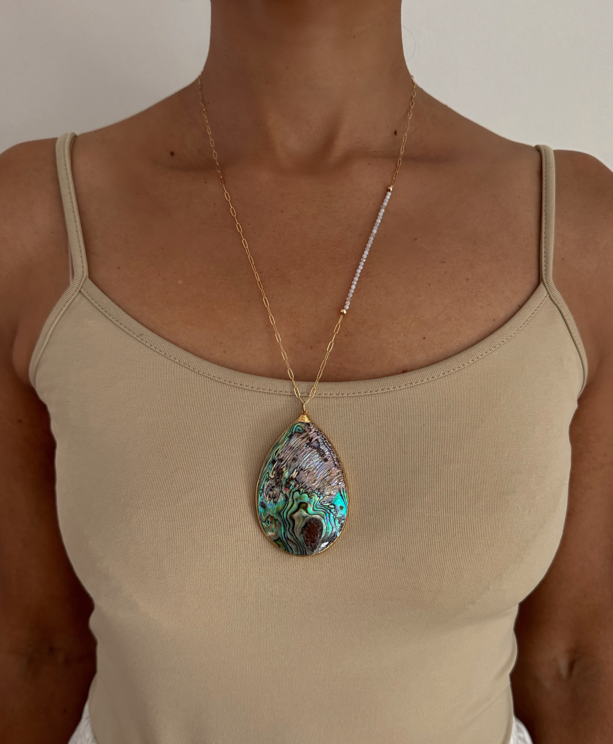 Mar Azul Abalone Shell Pendant Necklace