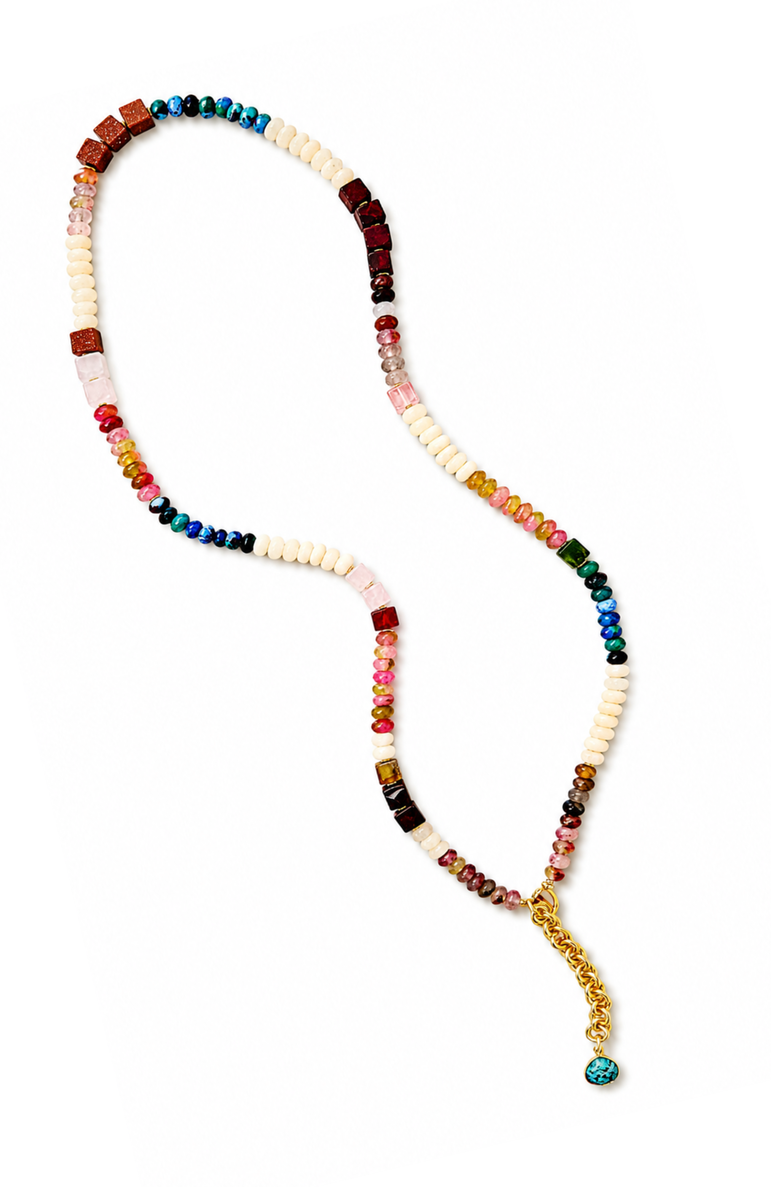Calypso Multi-Color Enhanced Jade Belly Chain