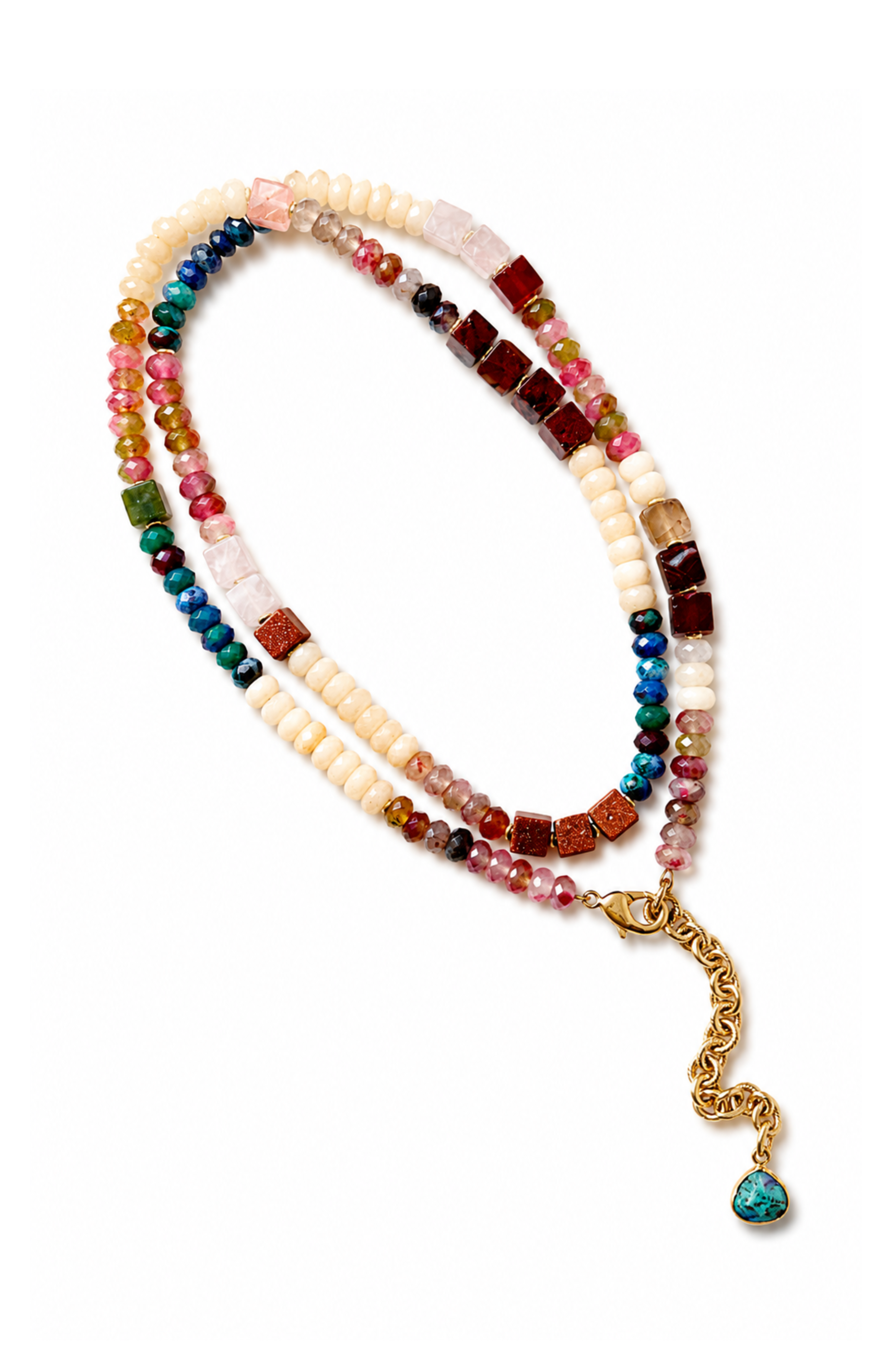 Calypso Multi-Color Enhanced Jade Belly Chain