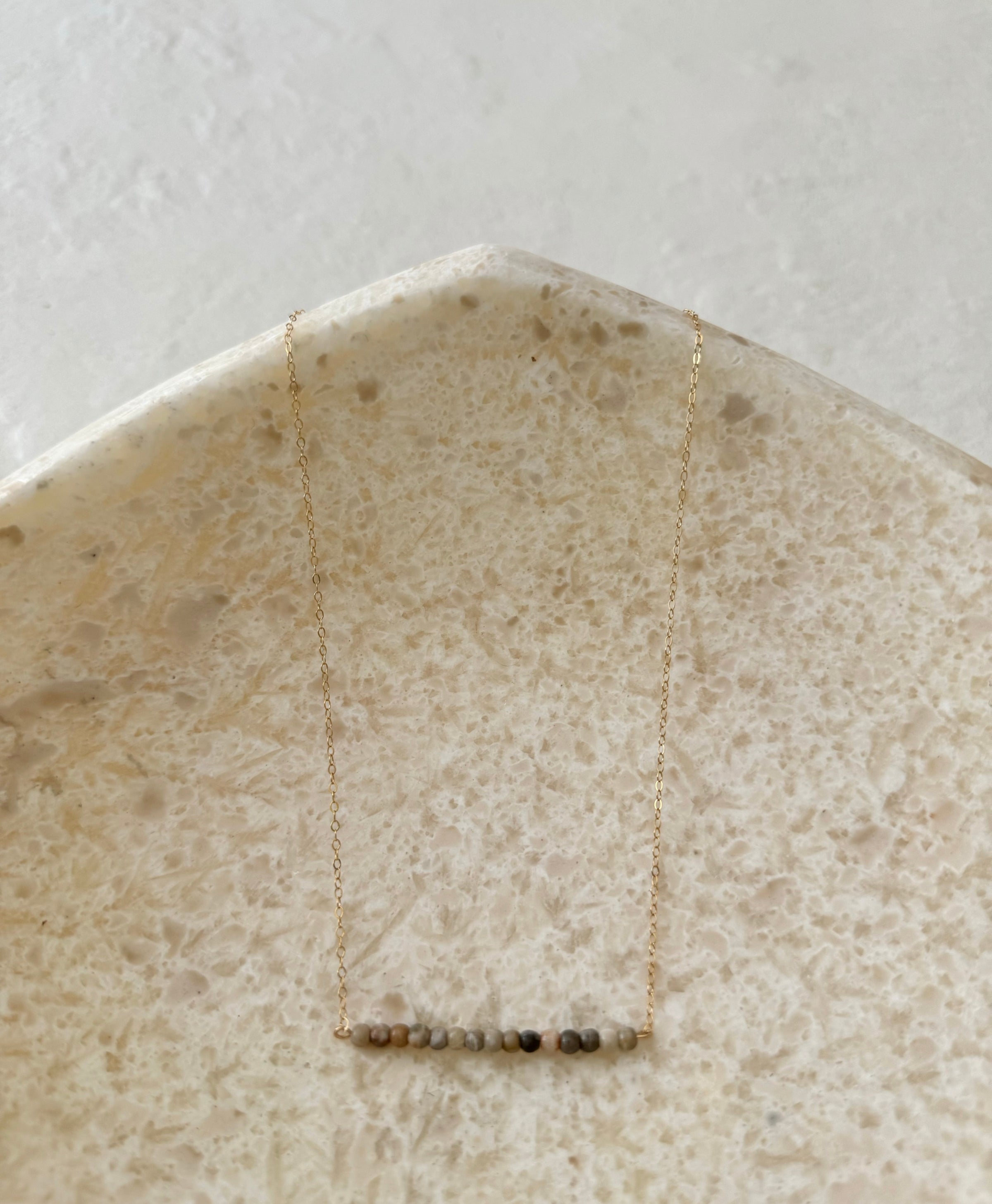 Kori Sponge Coral Bar Necklace