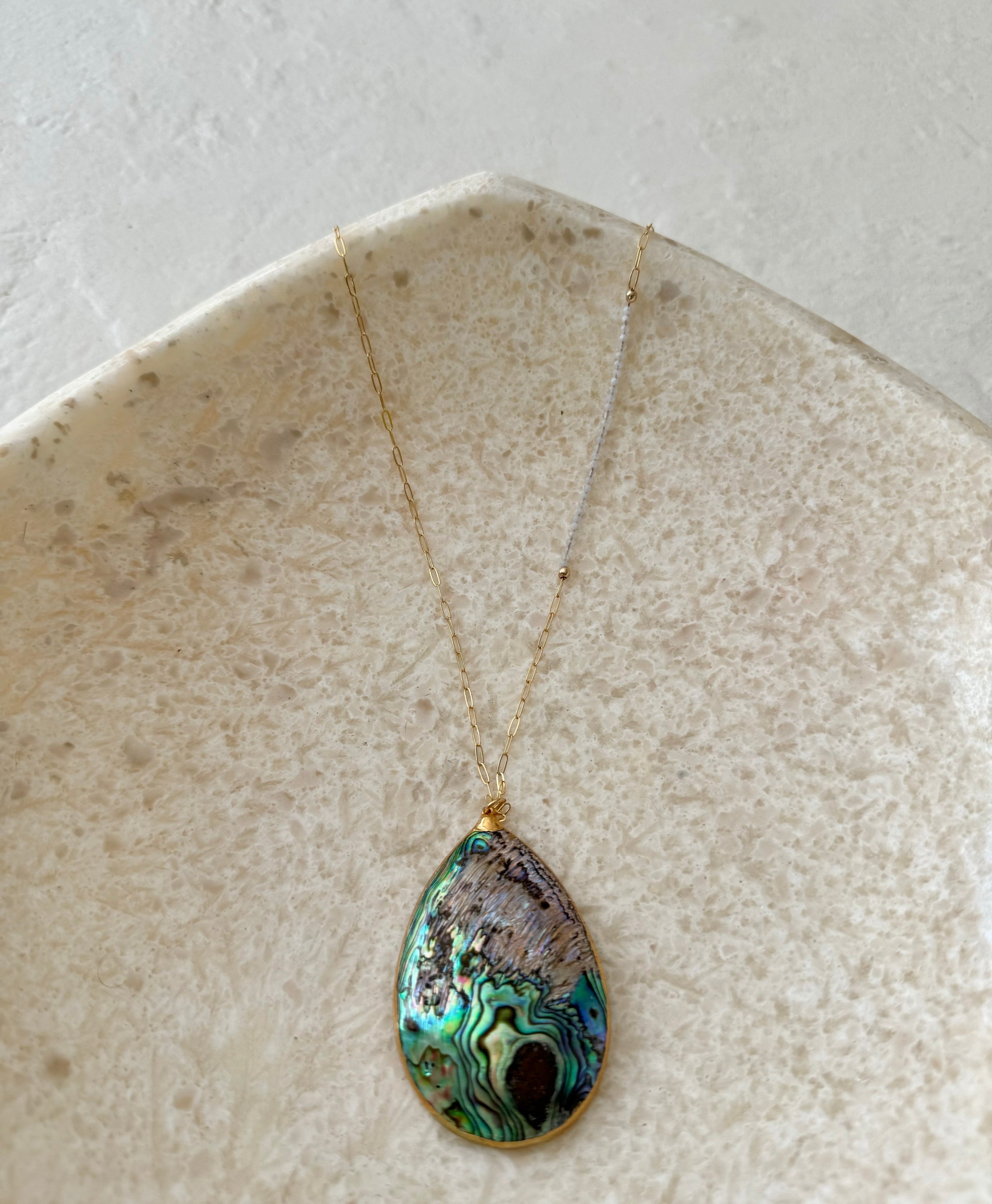 Mar Azul Abalone Shell Pendant Necklace