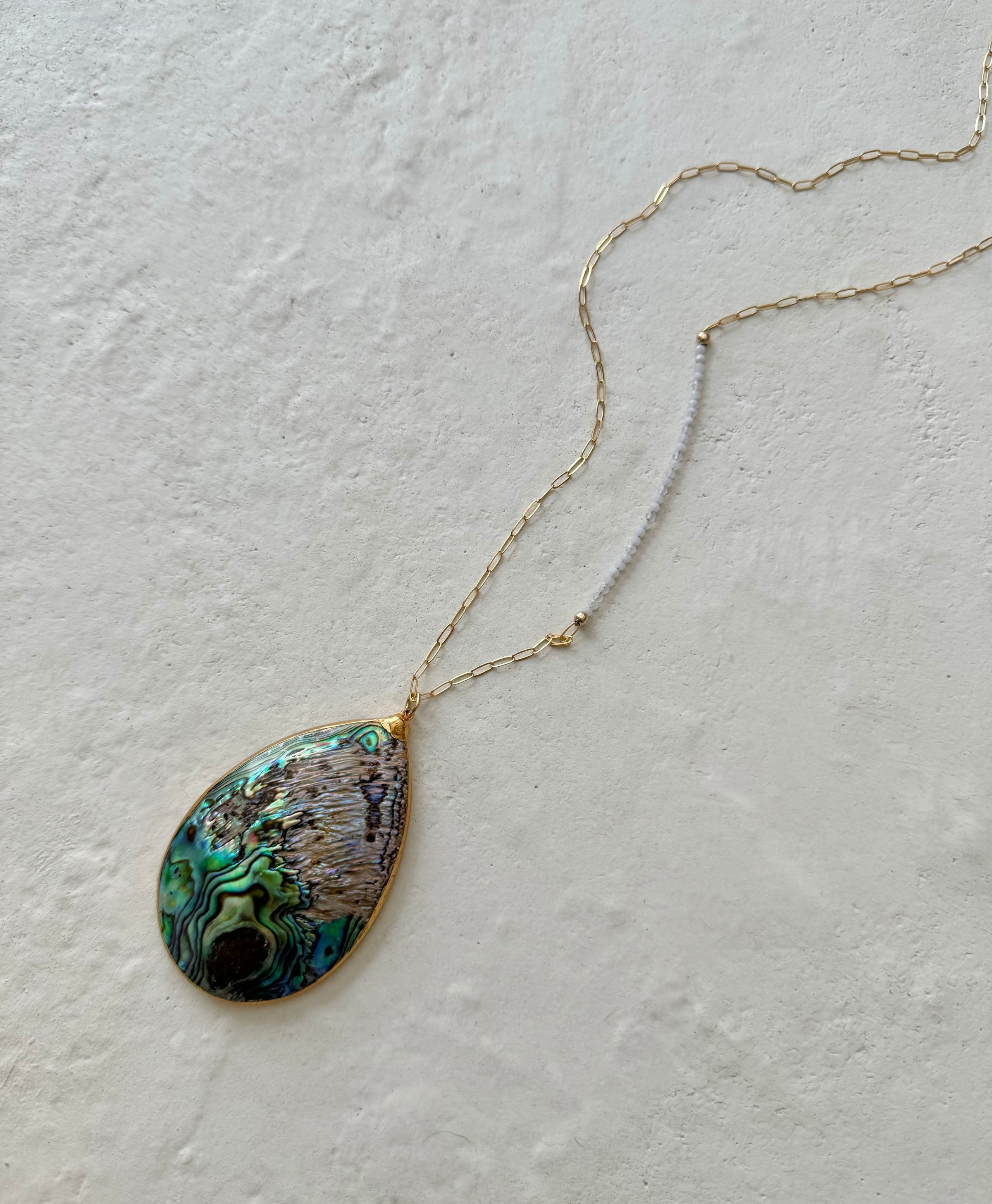 Mar Azul Abalone Shell Pendant Necklace
